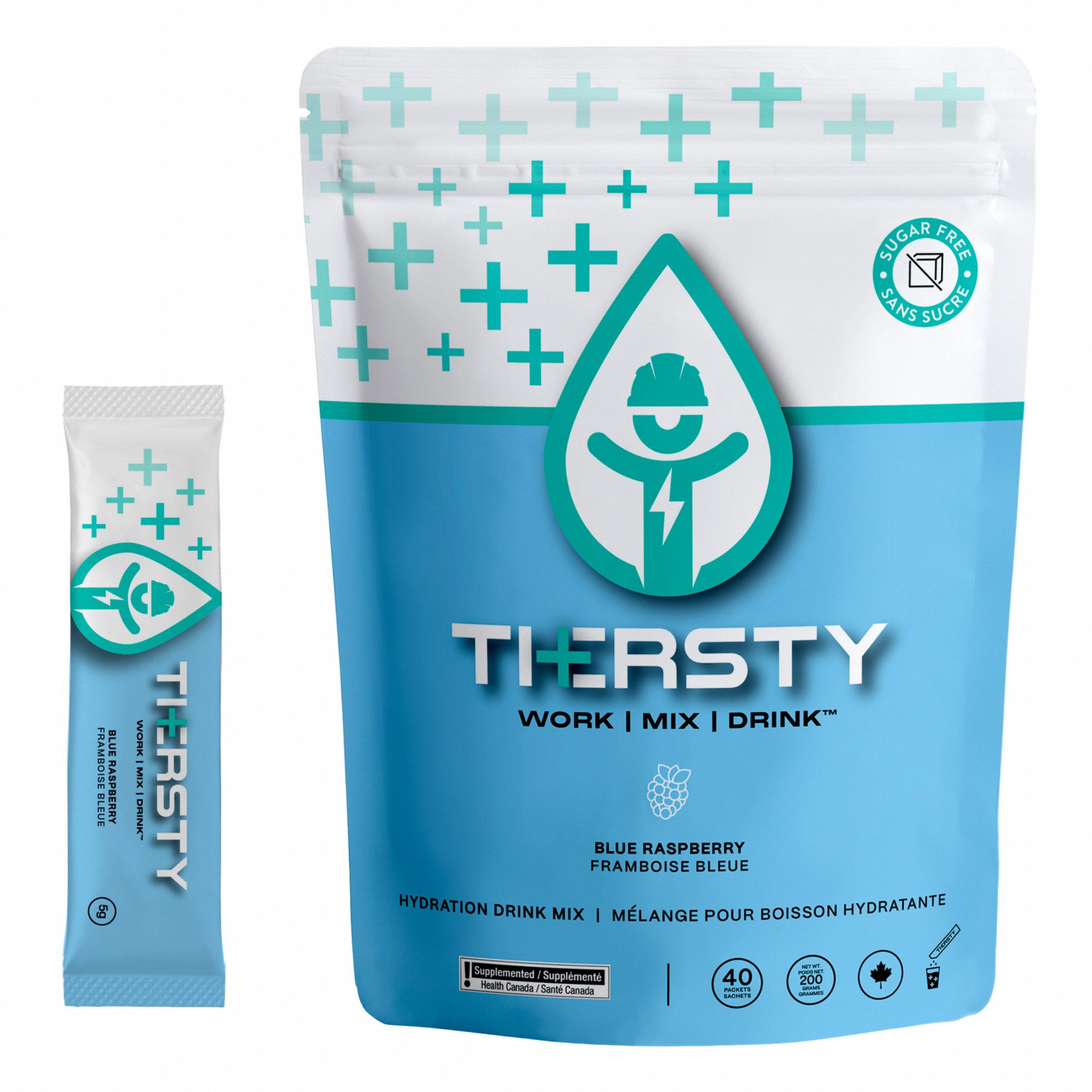 THERSTY SPORTS DRINK MIX,BLUE RASPBERRY,PK40 - 1008055 - TTYBAG1040RAZ ...