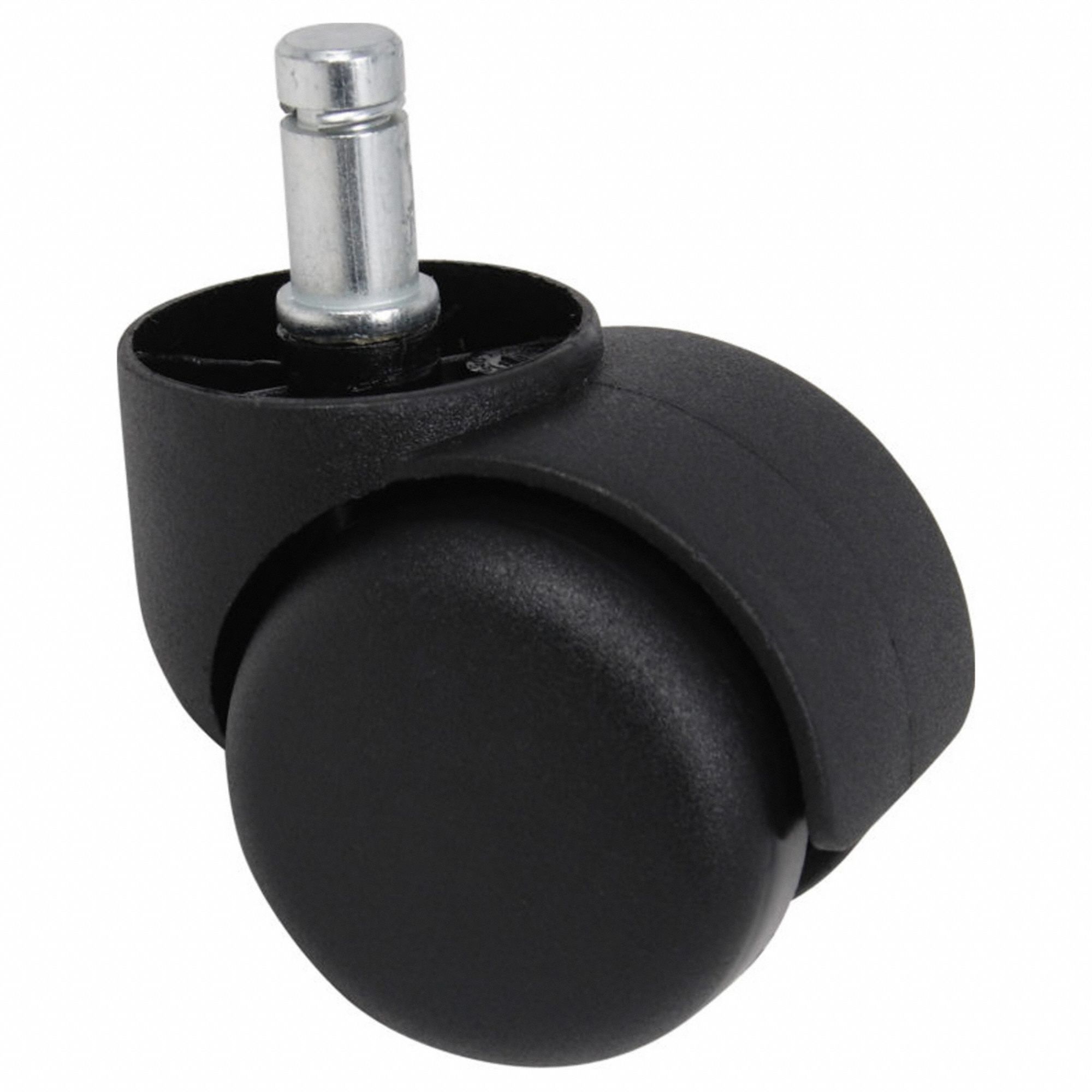 Stem Caster: Swivel, No Brake, 2 in Wheel Dia., 55 mm Wheel Wd, 2 1/2 in Mounting Ht, 5 PK