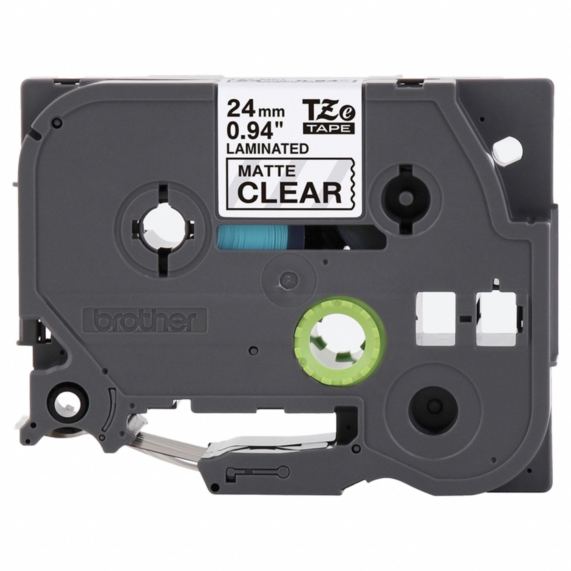 Combined Label and Ribbon Cartridge: 15/16 in x 26 1/4 ft, Polyester, Clear (Gloss), Indoor/Outdoor