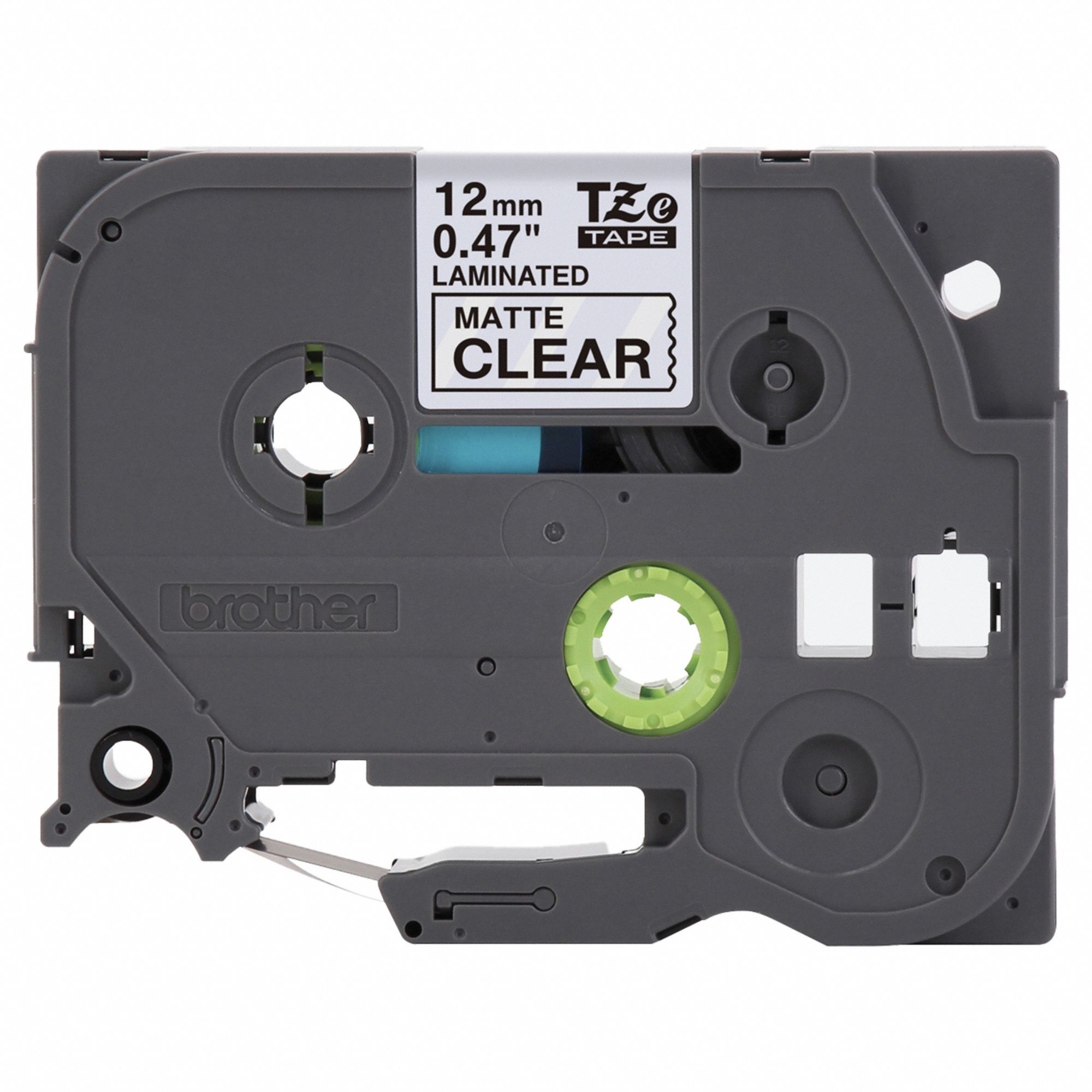 Combined Label and Ribbon Cartridge: 15/32 in x 26 1/4 ft, Polyester, Clear (Gloss), Indoor/Outdoor