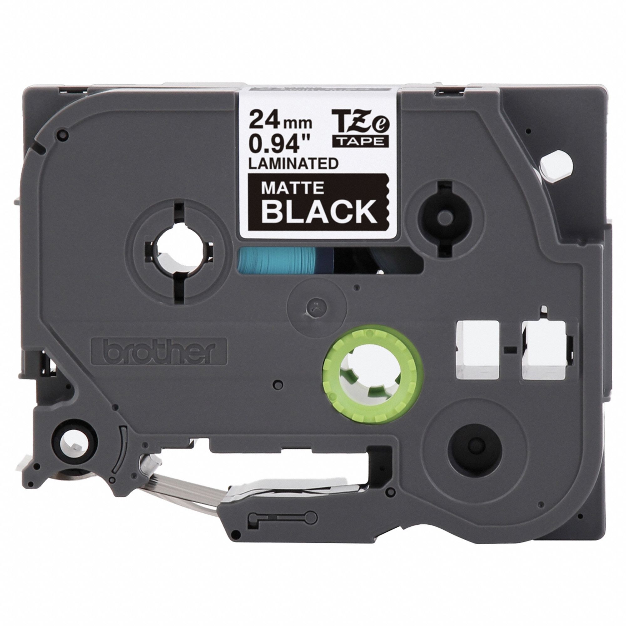 Combined Label and Ribbon Cartridge: 15/16 in x 26 1/4 ft, Polyester, Black (Gloss), Indoor/Outdoor