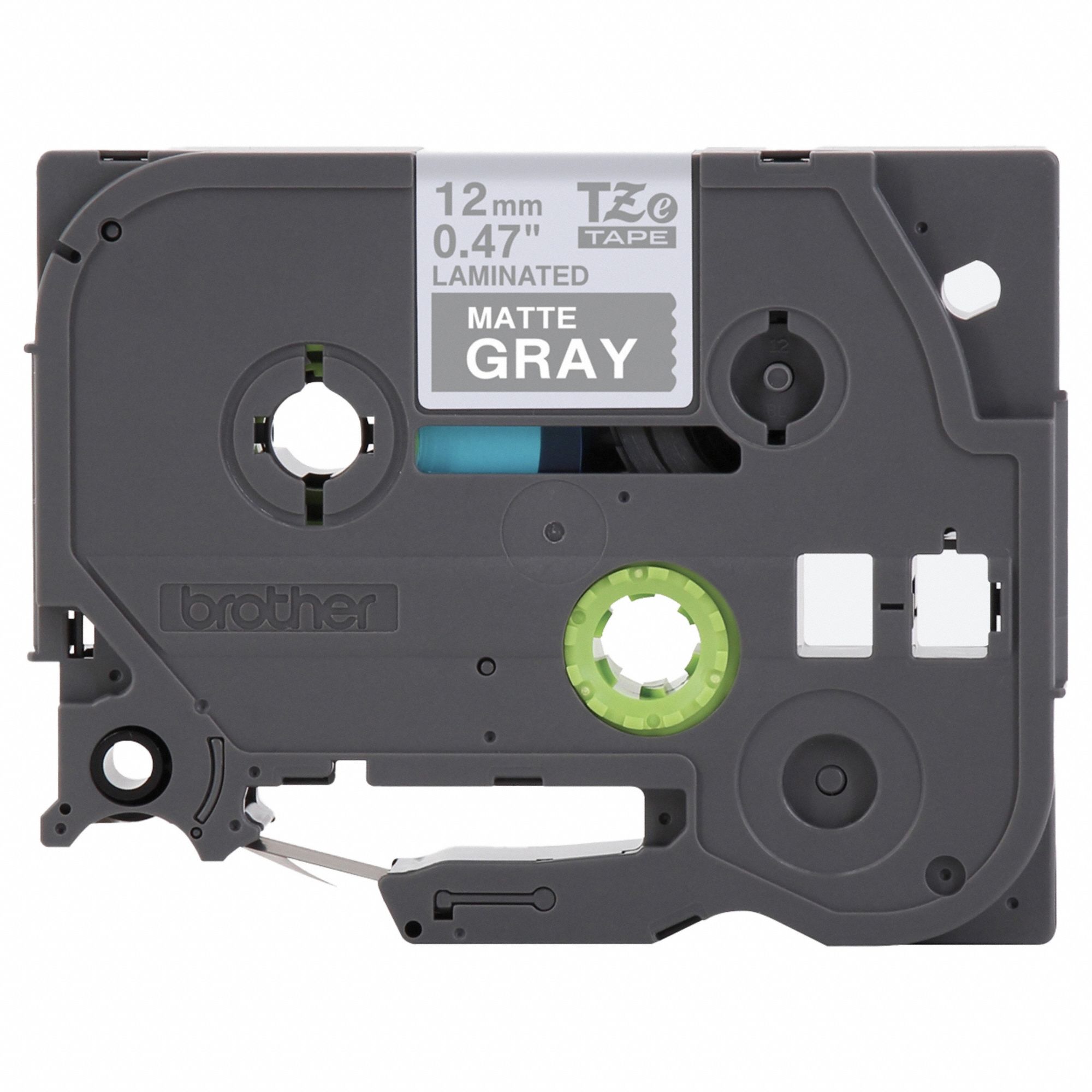 Combined Label and Ribbon Cartridge: 15/32 in x 26 1/4 ft, Polyester, Gray (Gloss), Indoor/Outdoor