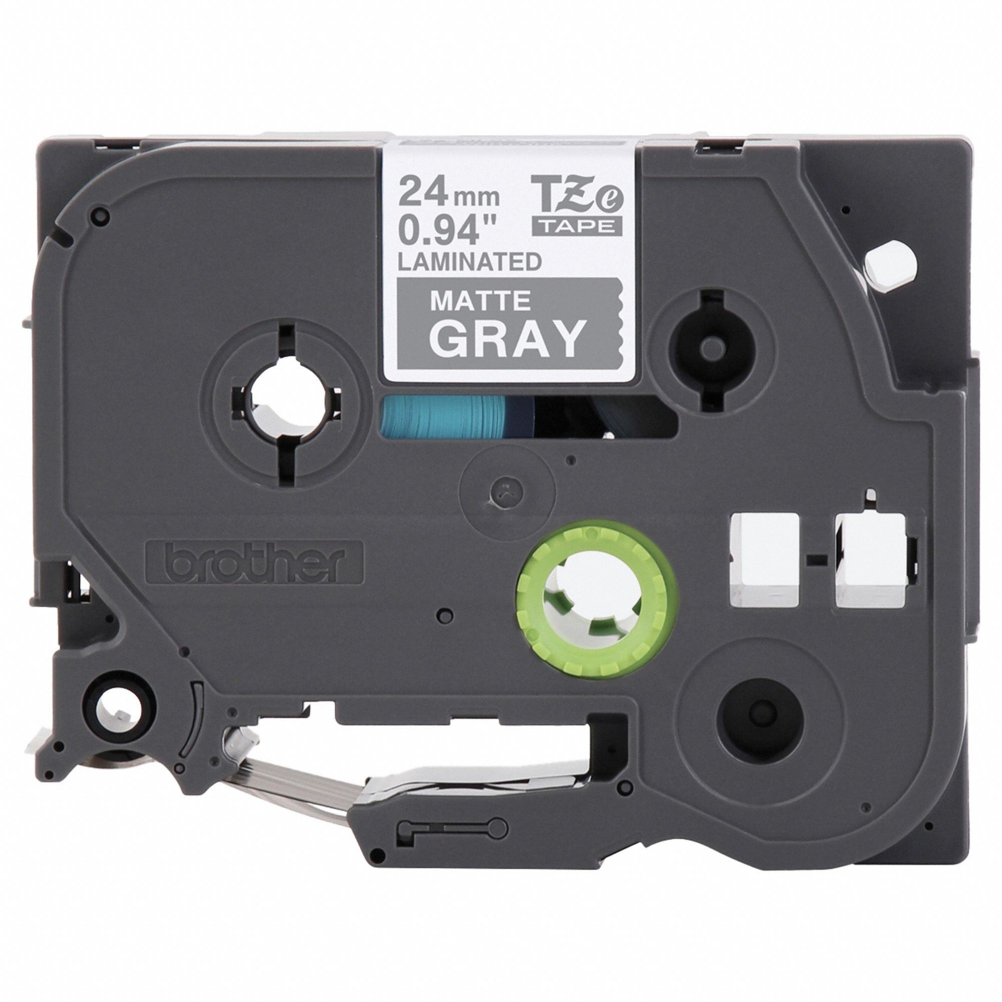 Combined Label and Ribbon Cartridge: 15/16 in x 26 1/4 ft, Polyester, Gray (Gloss), Indoor/Outdoor