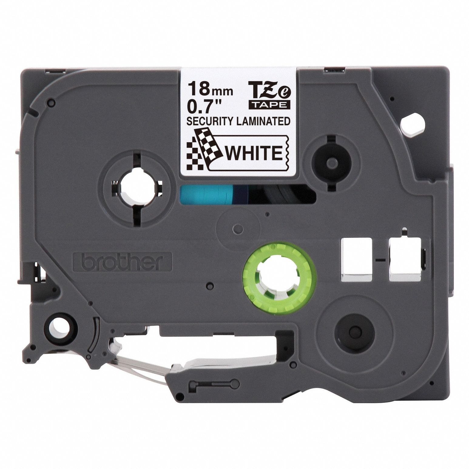 Combined Label and Ribbon Cartridge: 45/64 in x 26 1/4 ft, Polyester, White (Gloss)