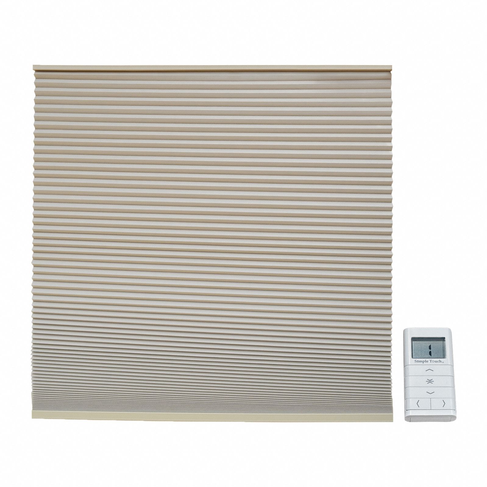 Motorized Remote Cellular Shade: Blackout, 36 in Ht, 23 1/2 in Wd, 3/8 mm Thick