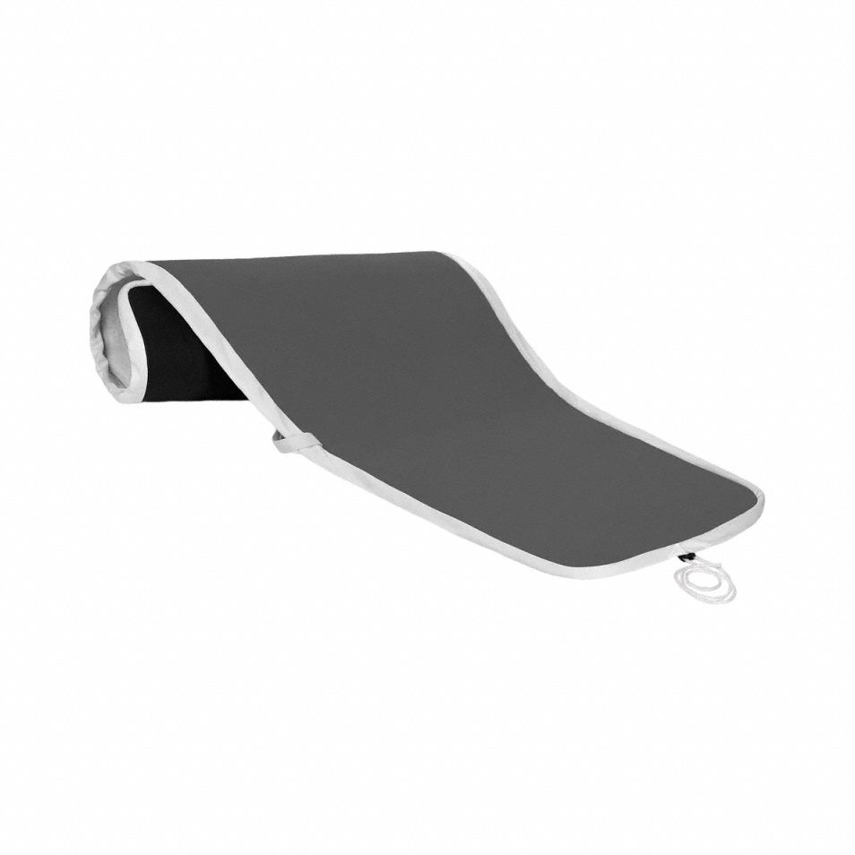 Ironing Board Cover: Full Size, Grey, 52 in Overall Lg, 19 1/2 in Overall Wd