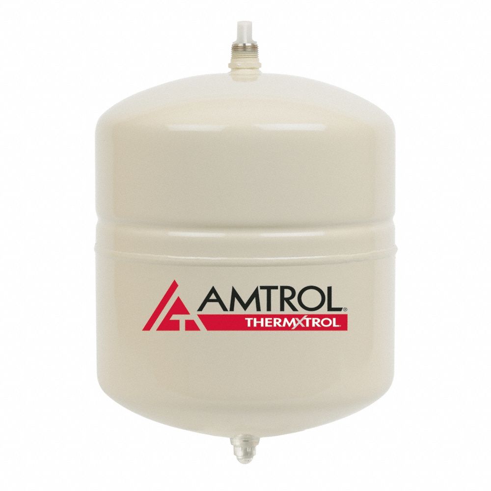 Thermal Expansion Tank: 4.4 gal Tank Capacity, Steel, 50 psi Precharge Pressure, 7 yr