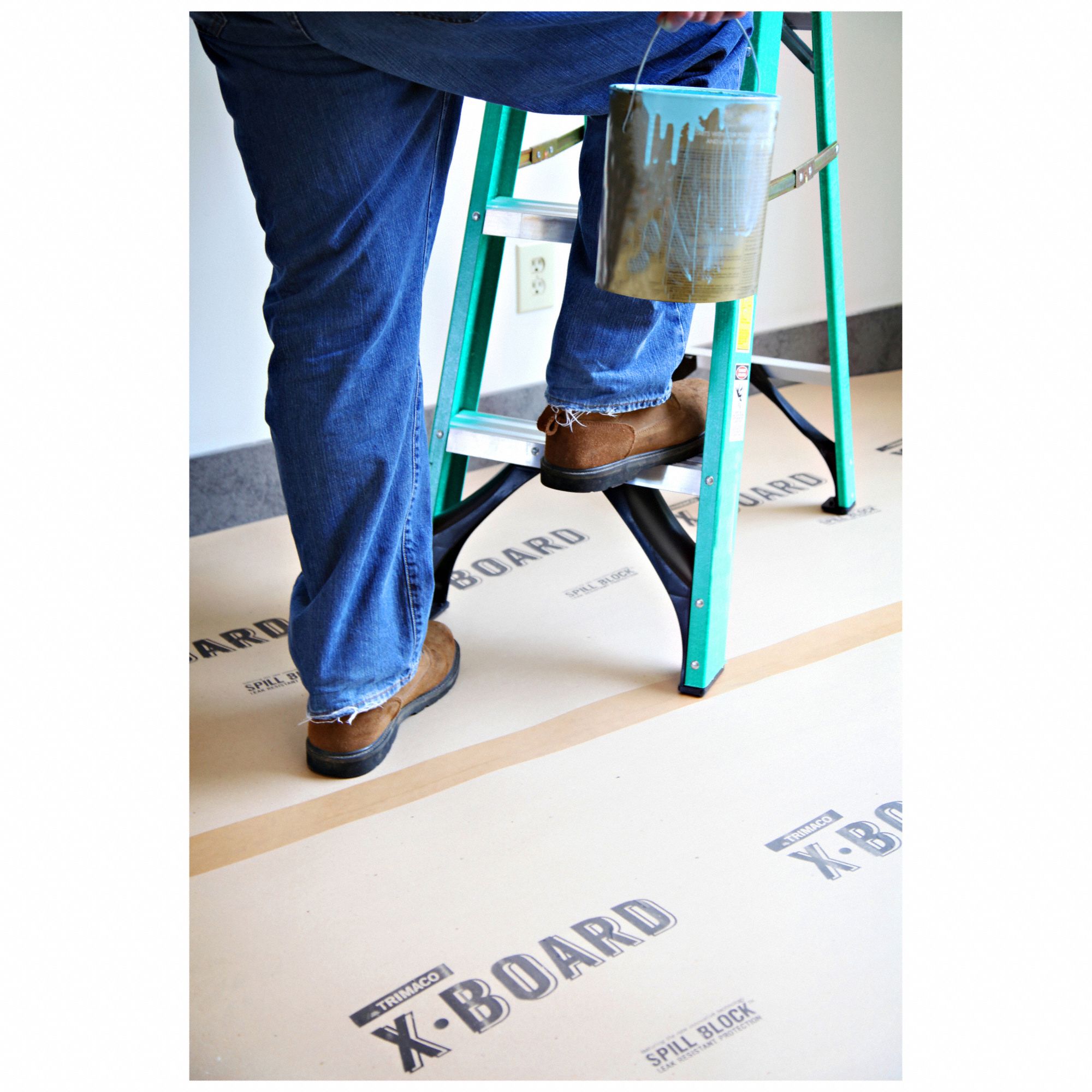 TRIMACO Floor Protection Extra Heavy Duty, 22 mil Thick, 100 ft Lg, 35 in Wd, Brown, Paper