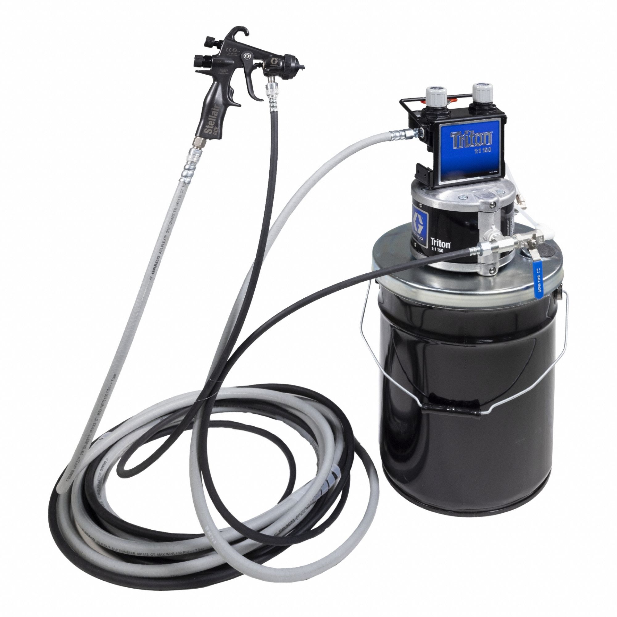 SPRAYER PAIL STELLAIR ACE: Conventional, Pressure, Pneumatic, Paints, 8.5 gpm Flow Rate - Max