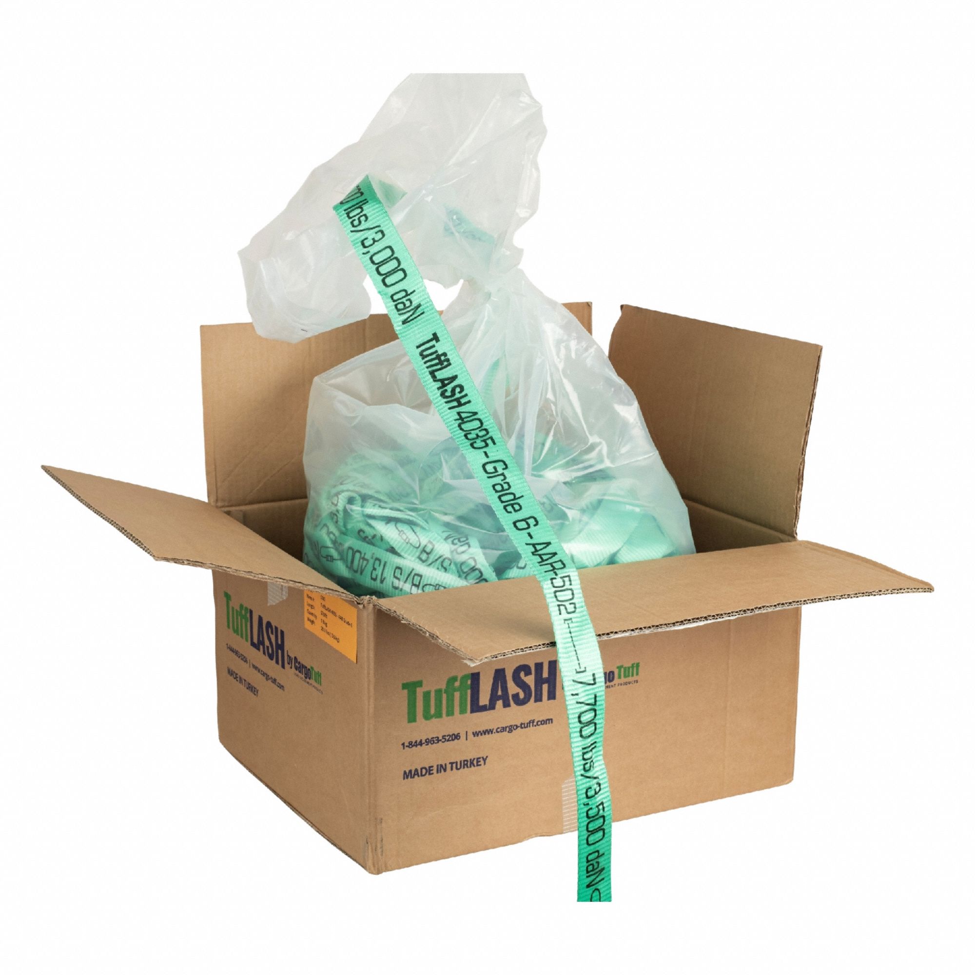 AAR Grade 6 Woven Polyester Lashing - bagged,  Hand Strapping,  1 5/8 in Strapping Width