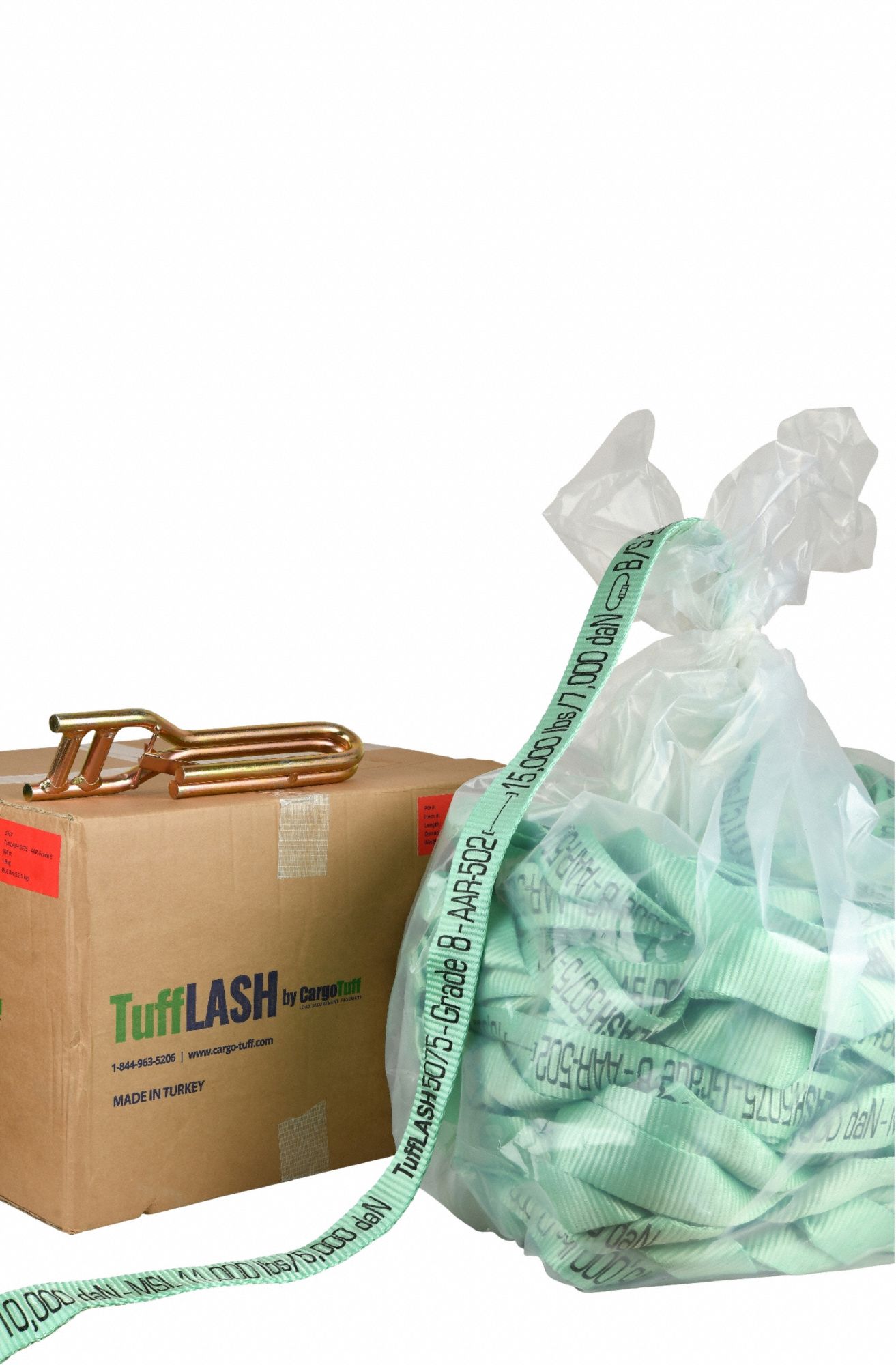 AAR Grade 8 Woven Polyester Lashing - bagged,  Hand Strapping,  2 in Strapping Width