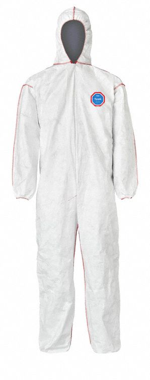 Coverall,Polyethylene,White,6XL - Grainger