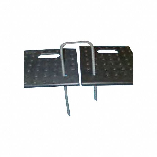 Ground Protection Mat Connector: 3 in x 9 1/4 in, 3 in Wd, 9 1/4 in Lg, Steel