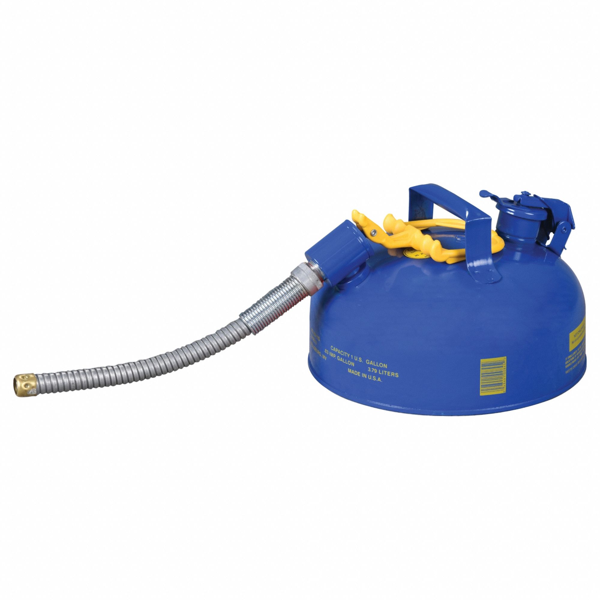 Type II Safety Can: For Use With Kerosene, 1 gal Capacity, Includes 5/8 in OD Hose, Blue