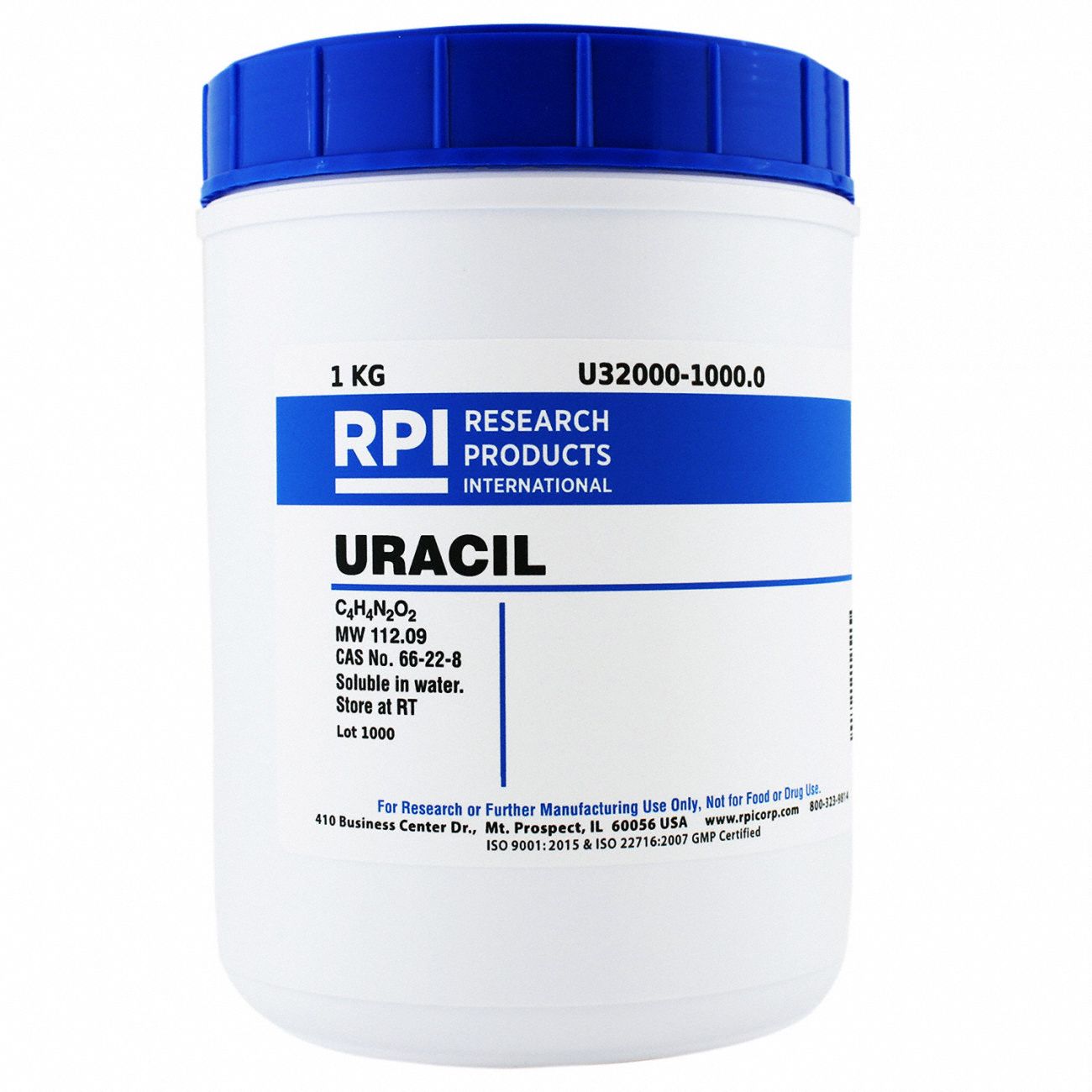 RPI 1 Kg Container Size Powder Uracil 31GE47 U32000 1000 0 Grainger