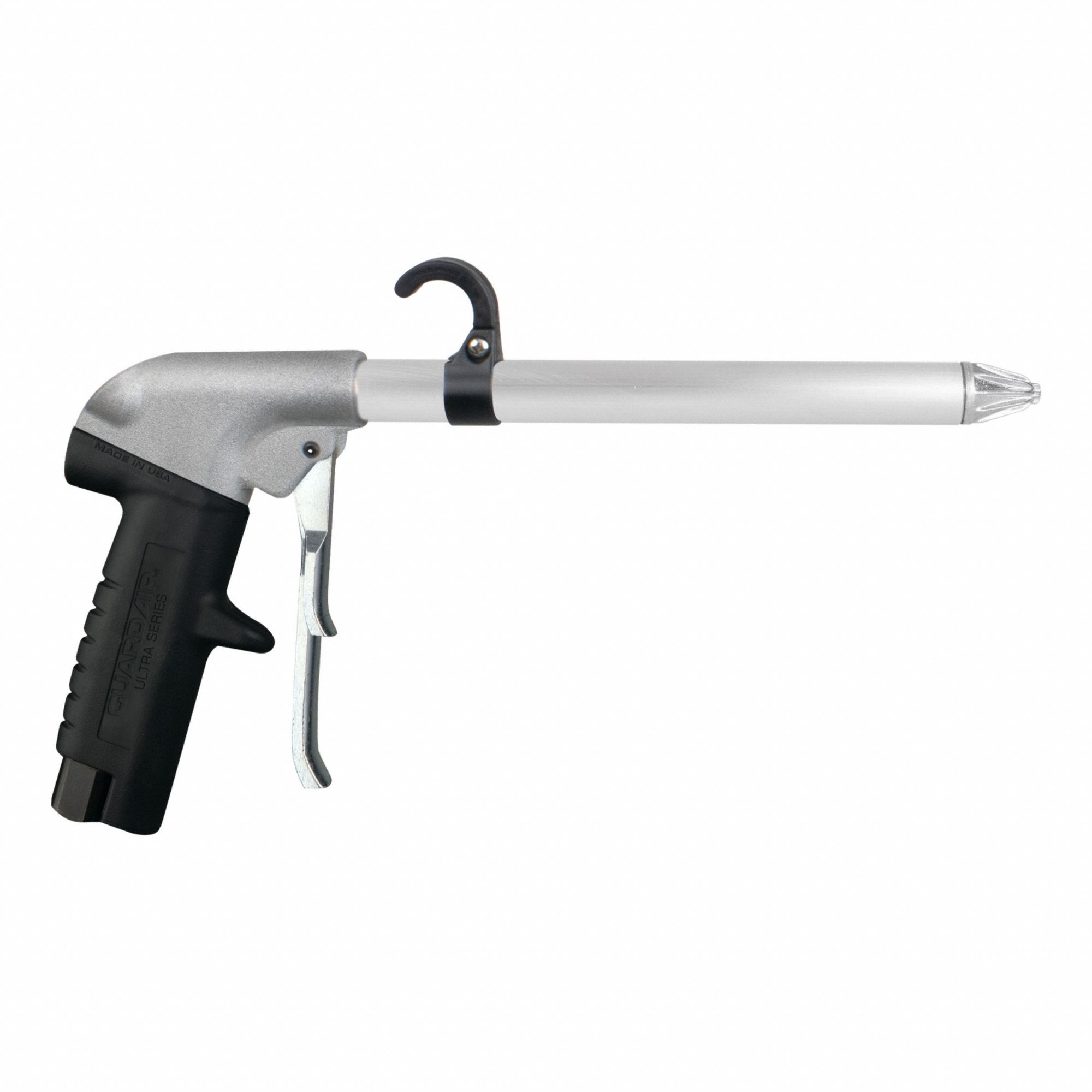 Air Gun: Pistol-Grip Grip, Aluminum, 3/8 in Female NPT, 1 Nozzle(s), Whisper Jet, Aluminum