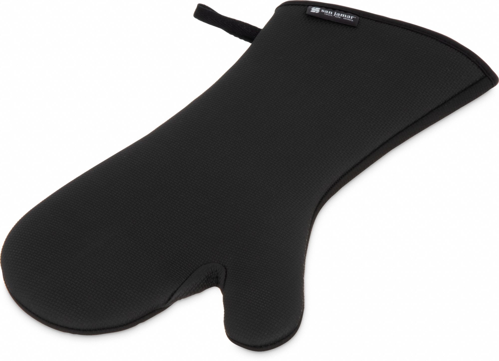 Oven Mitt: 500°F Max Temp, 15 in Overall Lg, Neoprene, Black
