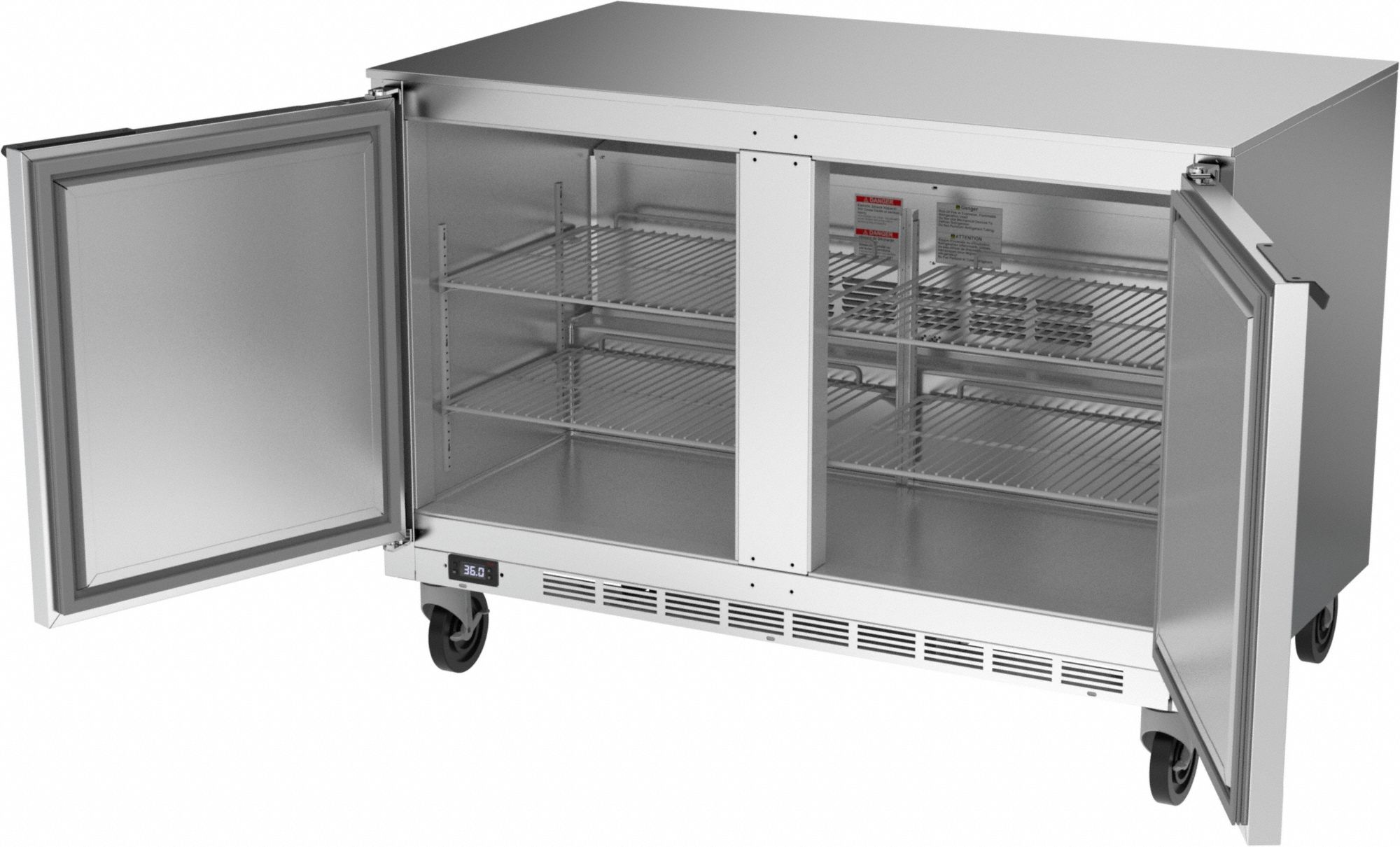 Refrigerator: Silver, 11.8