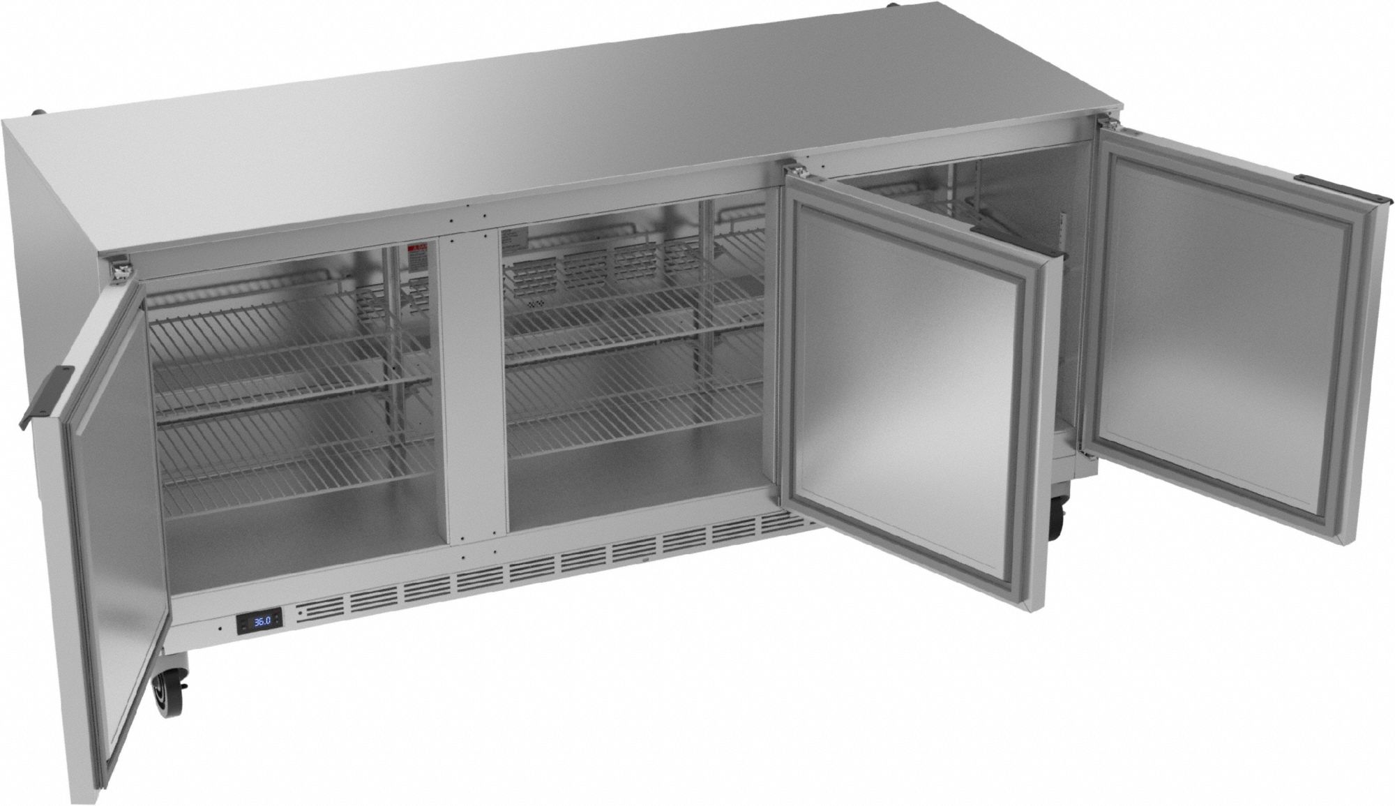 Refrigerator: Silver, 17.9