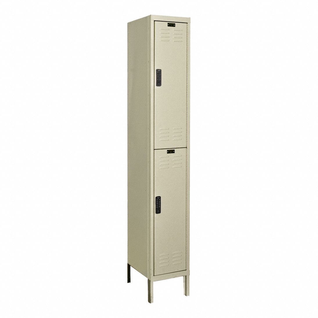 Wardrobe Locker: 12 in x 12 in x 78 in, Louvered, 2 Tiers, 1 Units Wide, Electronic Keypad