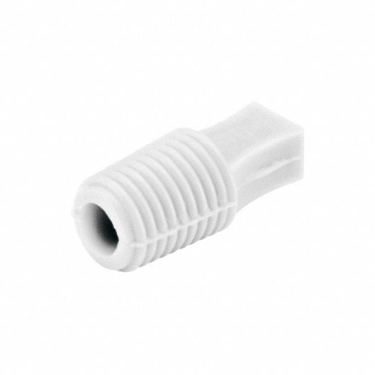 Tapered Plugs: Silicone, For 0.157 in to 0.23 in Hole, Clear, 0.23 in Plug Dia at Top, Hollow, 50 PK