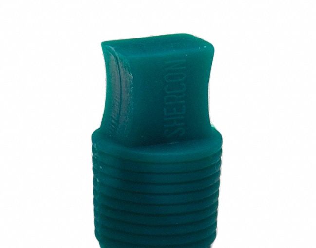 Tapered Plugs: Silicone, For 1.024 in to 1.102 in Hole, Dark Green, 1.102 in Plug Dia at Top, 20 PK