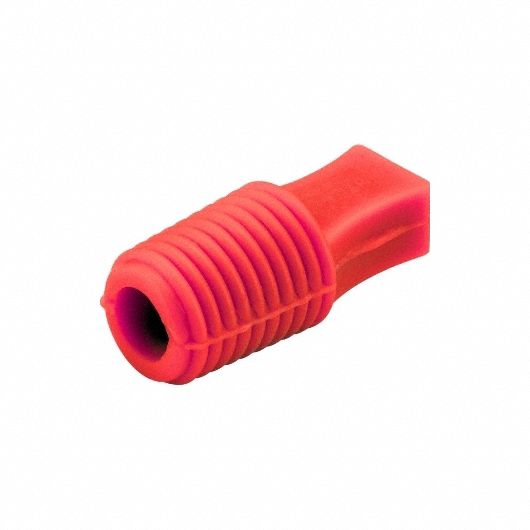 Tapered Plugs: Silicone, For 0.43 in to 0.525 in Hole, Red, 0.525 in Plug Dia at Top, Hollow, 50 PK