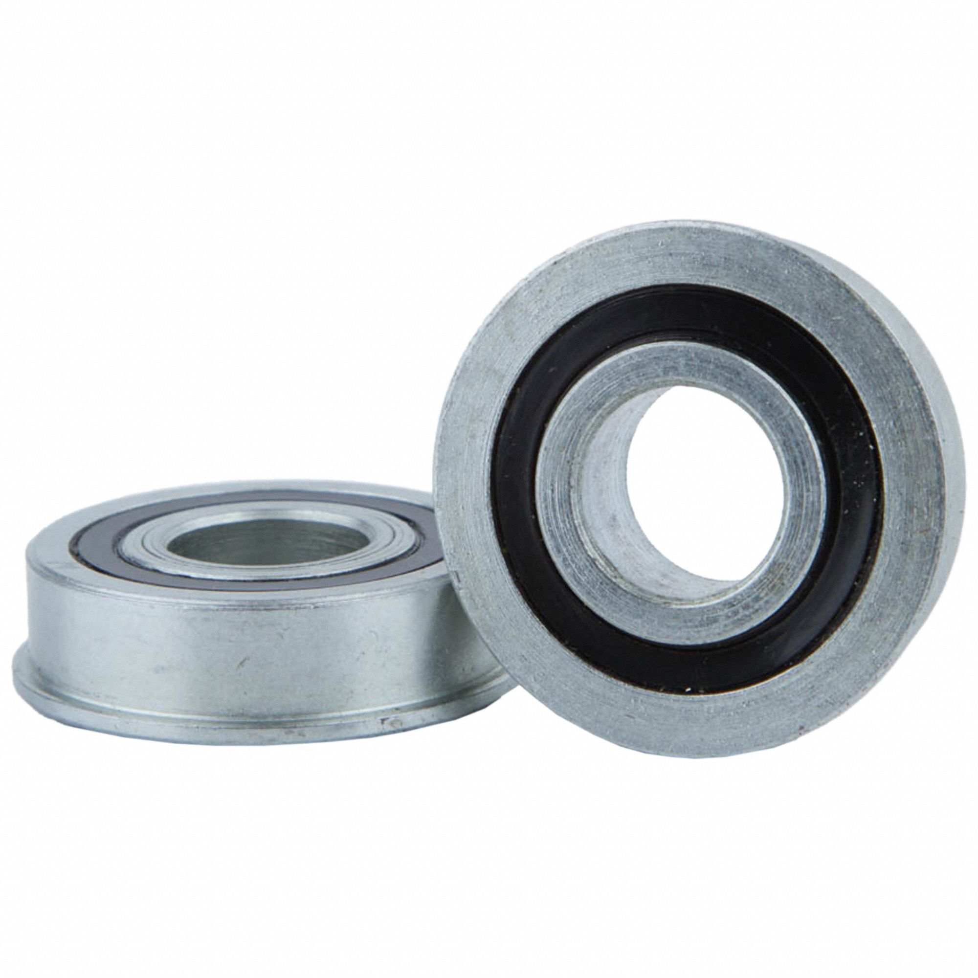Unground Radial Ball Bearing: UGF1.0X2.0-2RS, 1 in Bore, 2.187 in Flange Dia, 2 in OD