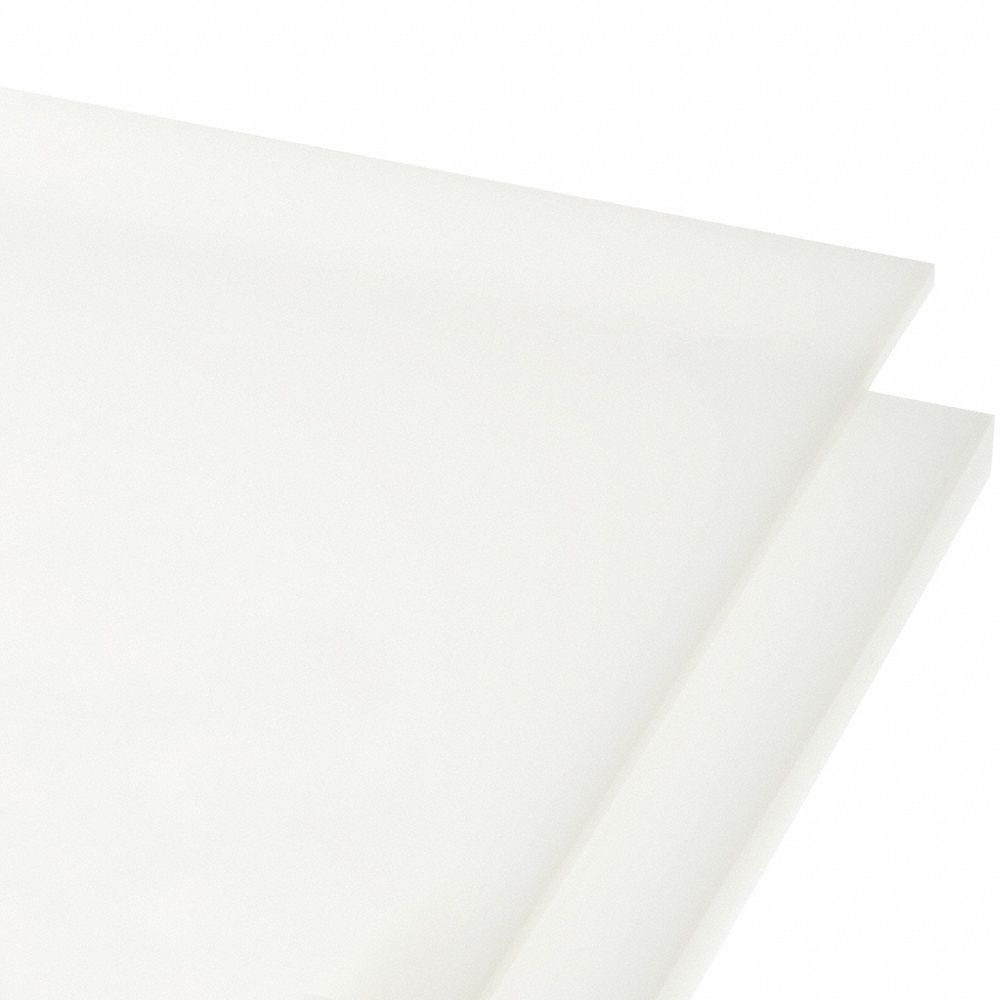Polyethylene Sheet: 0.125 in Thick, 5 ft x 10 ft, Opaque, White, 5, 800 psi Tensile Strength