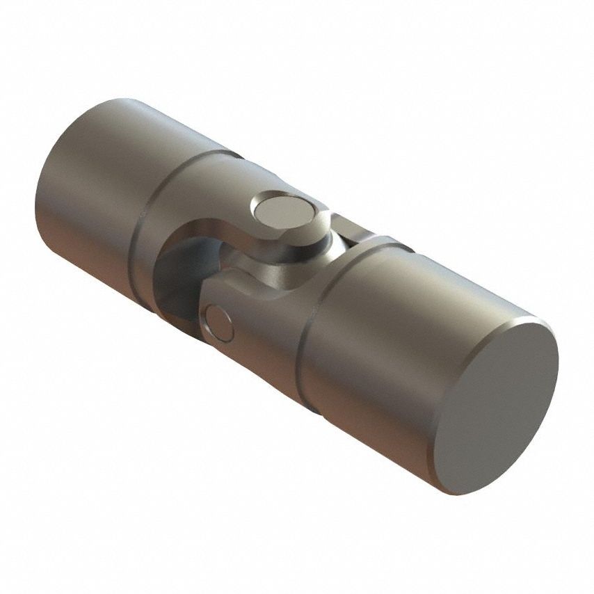 Universal Joint: Stainless Steel, 1000, Solid, 3 3/8 in Overall Lg, 1 in Outside Dia, Inch