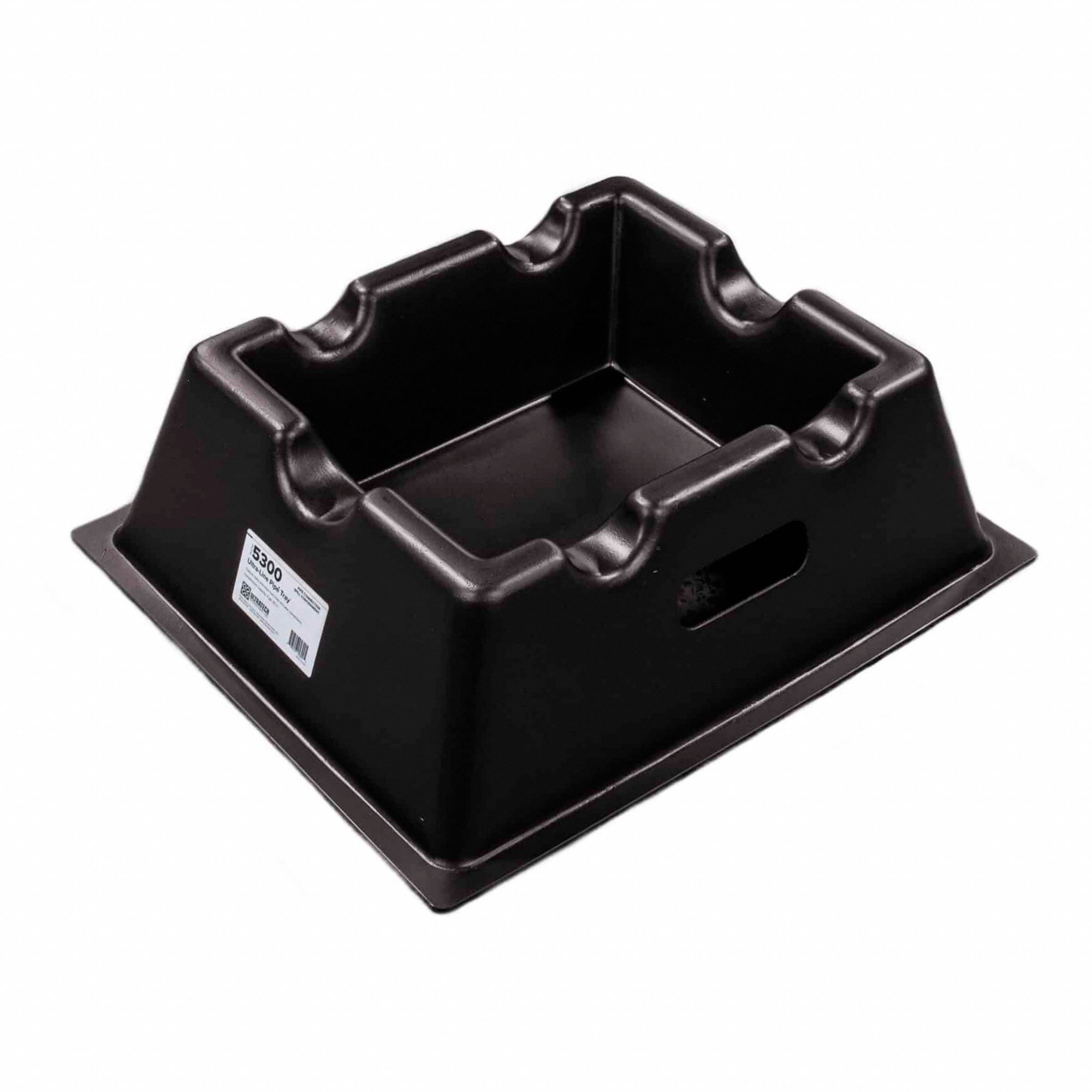 LINE PIPE SPILL TRAY, 29 X 24 IN, 4 GALLON CAPACITY, BLACK