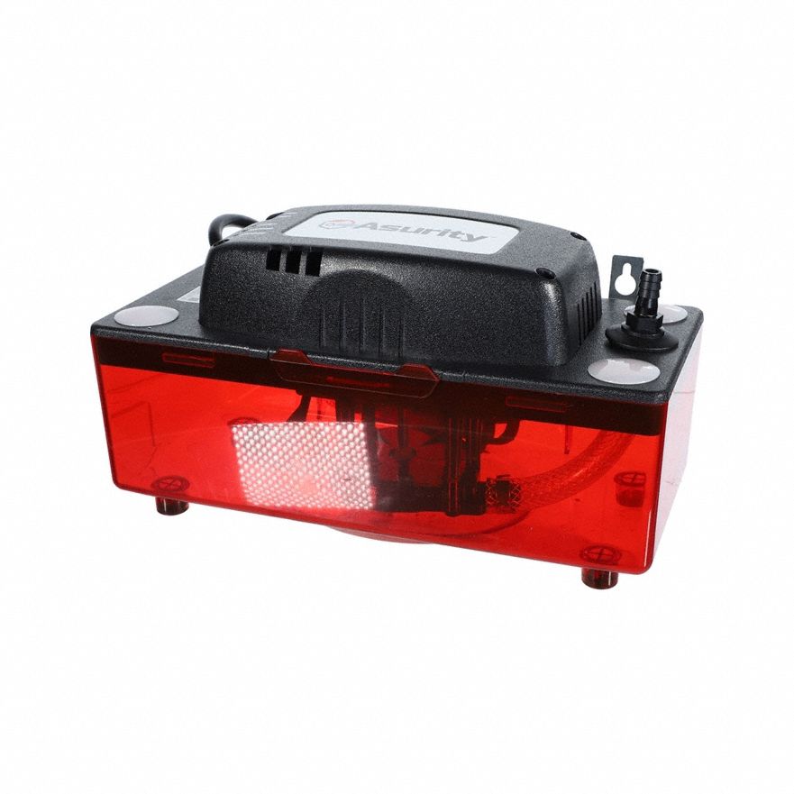 Condensate Pump: 230V AC, 1/2 gal Tank, 1/16 hp, 2.2 gpm, 22 ft Max. Head, Safety Switch