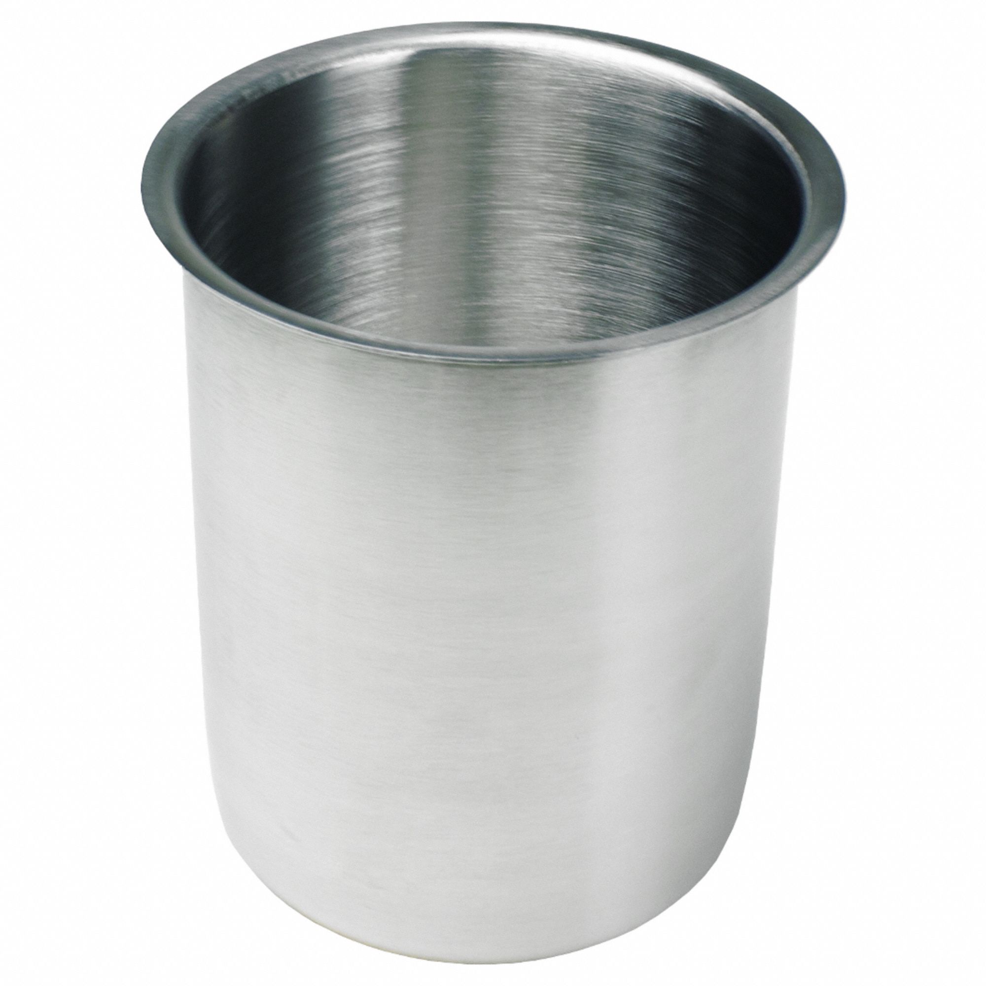 Beaker: 33.8 oz Capacity - oz, 3 7/8 in Dia, 5 1/8 in Overall Ht, Stainless Steel, Silver, Beaker