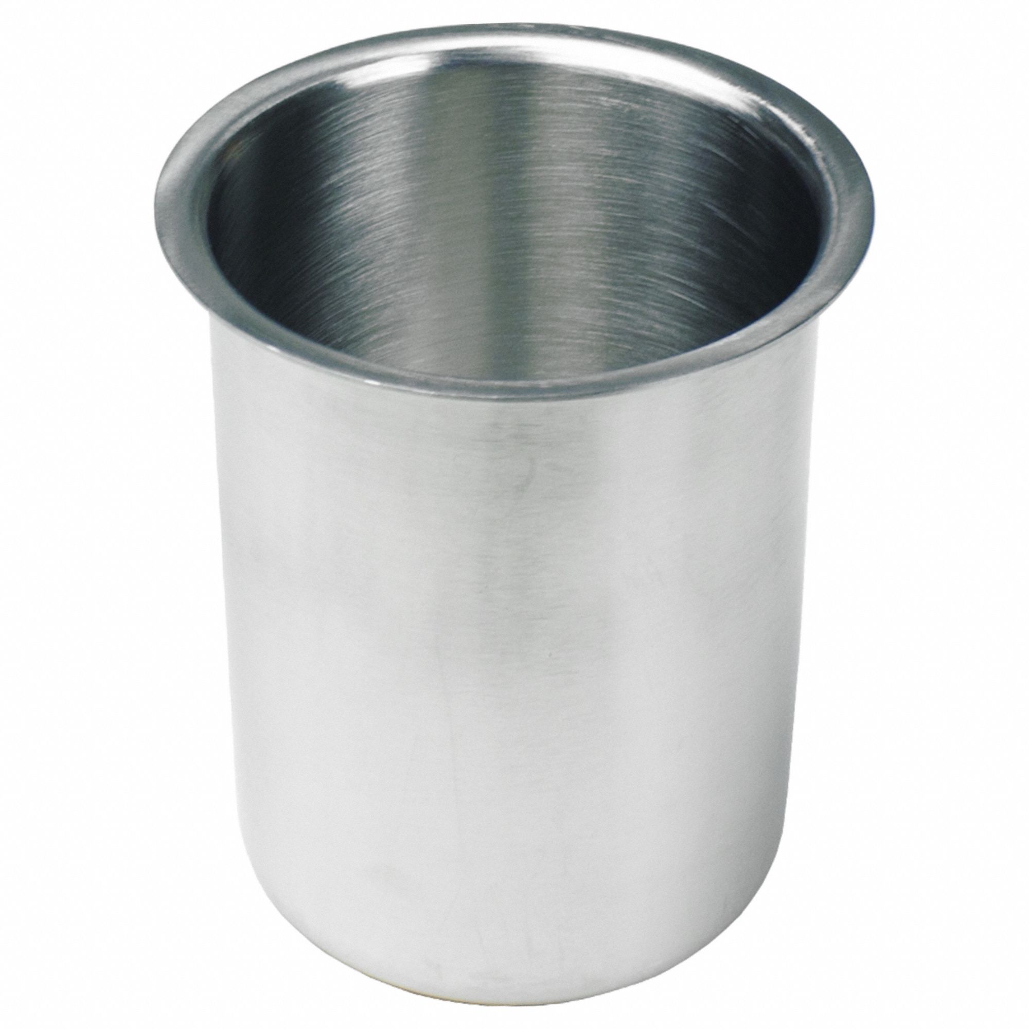 Beaker: 16.9 oz Capacity - oz, 3 1/8 in Dia, 4 1/4 in Overall Ht, Stainless Steel, Silver, Beaker