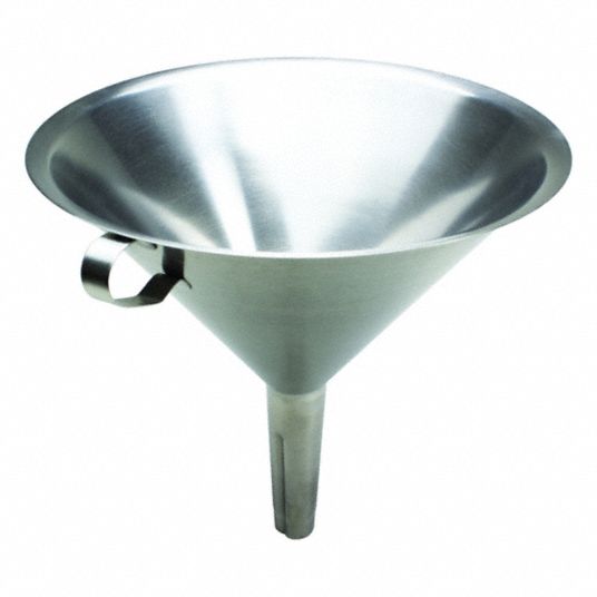 Stainless Steel, 250 mm, Lab Funnels - 410XZ6|UN5004-250 - Grainger
