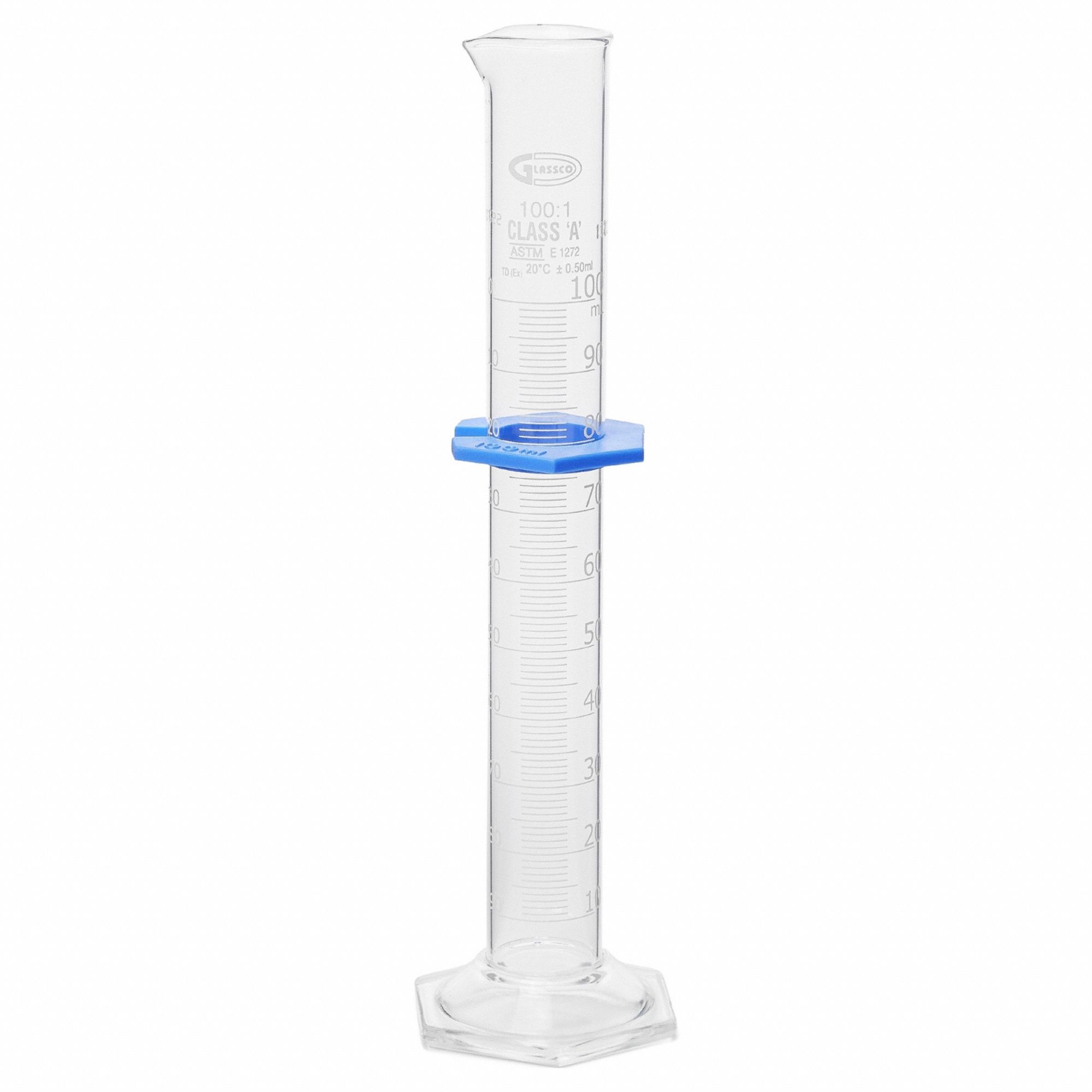 Graduated Cylinder: 50 mL Capacity - mL, 1.7 fl oz Capacity - oz, 1 mL Graduation Increments - mL, A