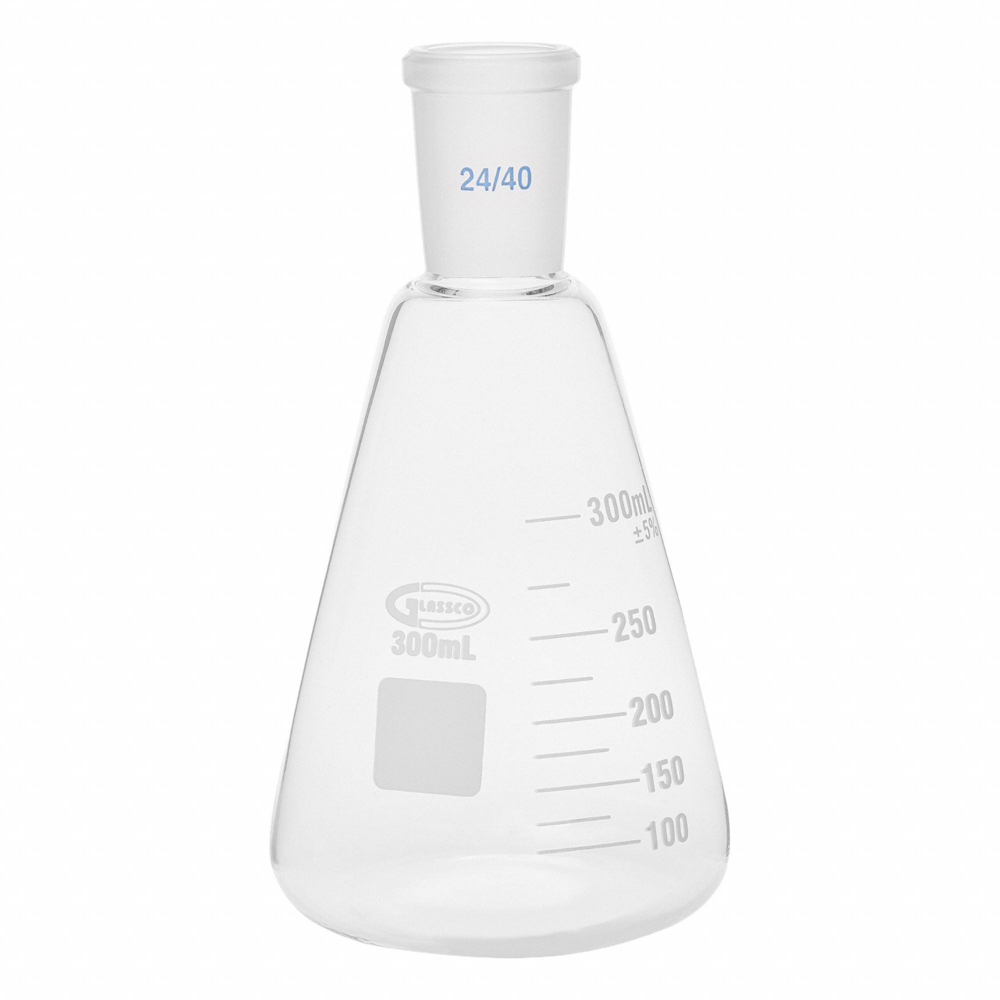 UNITED SCIENTIFIC SUPPLIES INC Glass Flasks: 300 mL, Colorless, Conical, Includes Closure (MPN UNJTERFL300). Key specifications — Shape: Conical; Body Color: Colorless; Brand: UNITED SCIENTIFIC SUPPLIES INC; USP Specification: Type I.