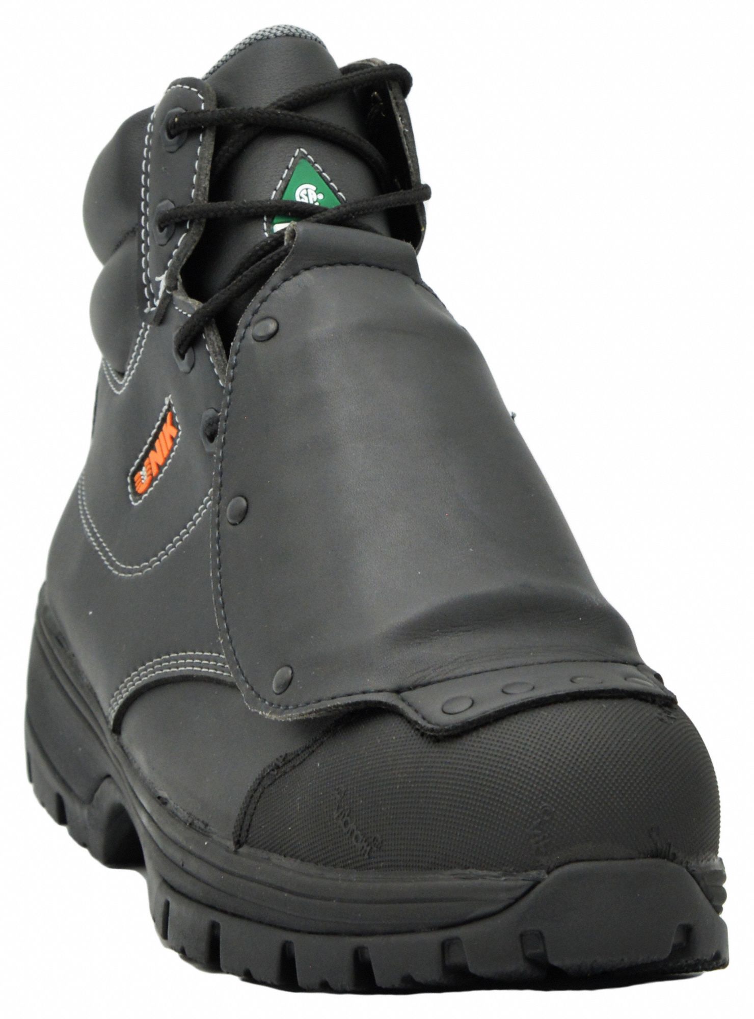 SAFETY BOOTS 13 MEN 5E BLK 6 IN FIBREGLASS SHANK RUBBER OUTSOLE