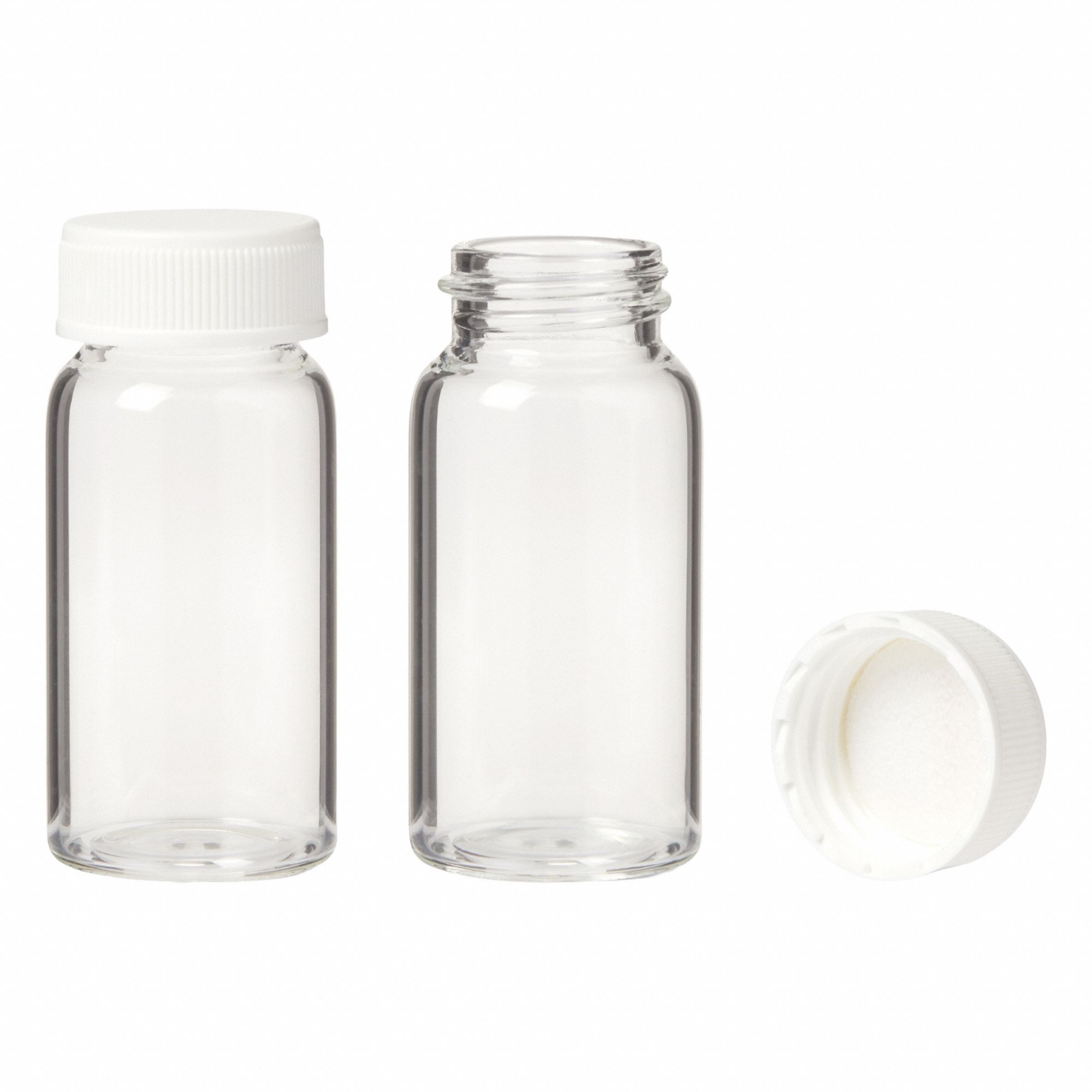 UNITED SCIENTIFIC SUPPLIES INC Glass Vials & Ampules: 20 mL, A, Includes Closure, Polypropylene (MPN UNSCVL003). Key specifications — Body Color: Colorless; Screw Closure Size: 22-400; Brand: UNITED SCIENTIFIC SUPPLIES INC; Bottom Shape: Round; Self-Standing: Self-Standing.