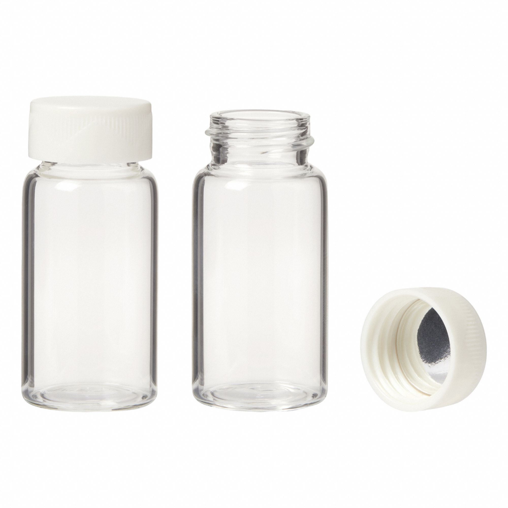 UNITED SCIENTIFIC SUPPLIES INC Glass Vials & Ampules: 20 mL, A, Includes Closure, Urea, Round (MPN UNSCVL004). Key specifications — Closure Liner Material: Foil/Metal Cork; Body Color: Colorless; Screw Closure Size: 22-400; Brand: UNITED SCIENTIFIC SUPPLIES INC; Bottom Shape: Round; Self-Standing: Self-Standing.