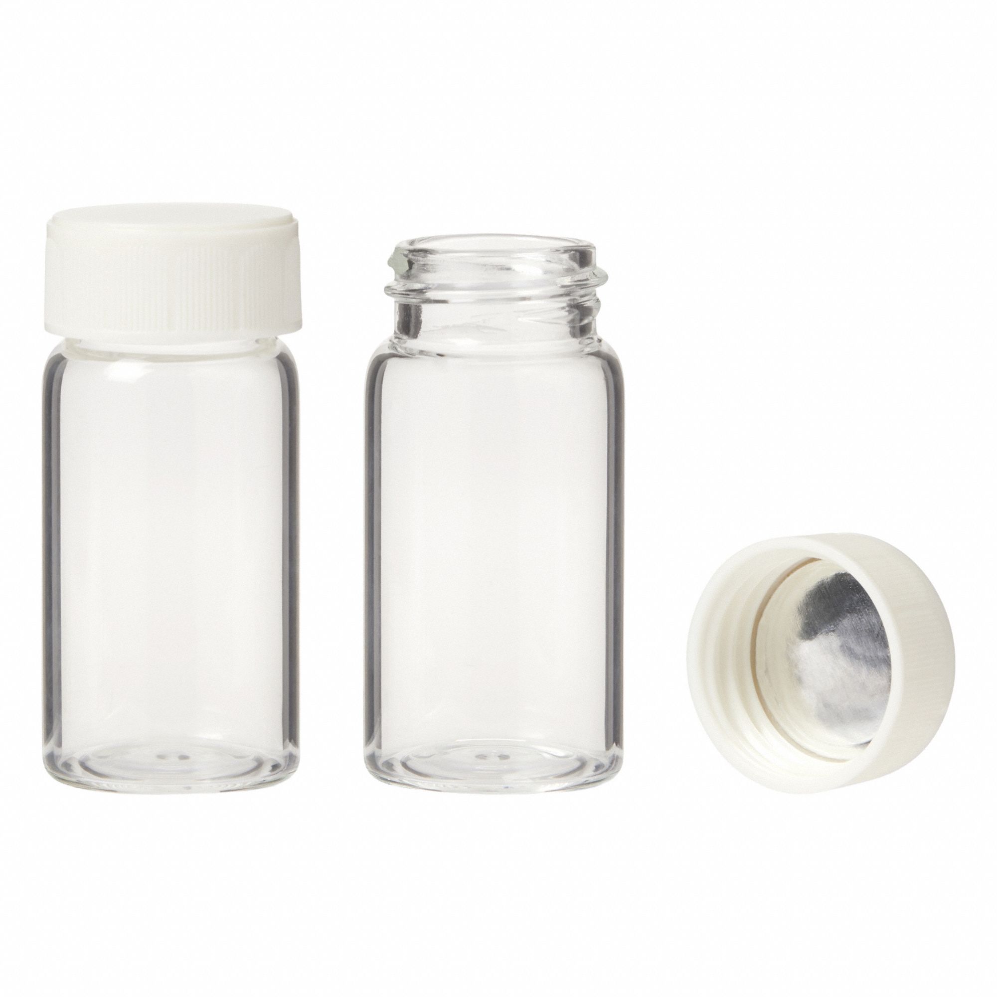UNITED SCIENTIFIC SUPPLIES INC Glass Vials & Ampules: 20 mL, A, Includes Closure, Urea, Round (MPN UNSCVL008). Key specifications — Closure Liner Material: Foil/Metal Cork; Body Color: Colorless; Screw Closure Size: 22-400; Brand: UNITED SCIENTIFIC SUPPLIES INC; Bottom Shape: Round; Self-Standing: Self-Standing.
