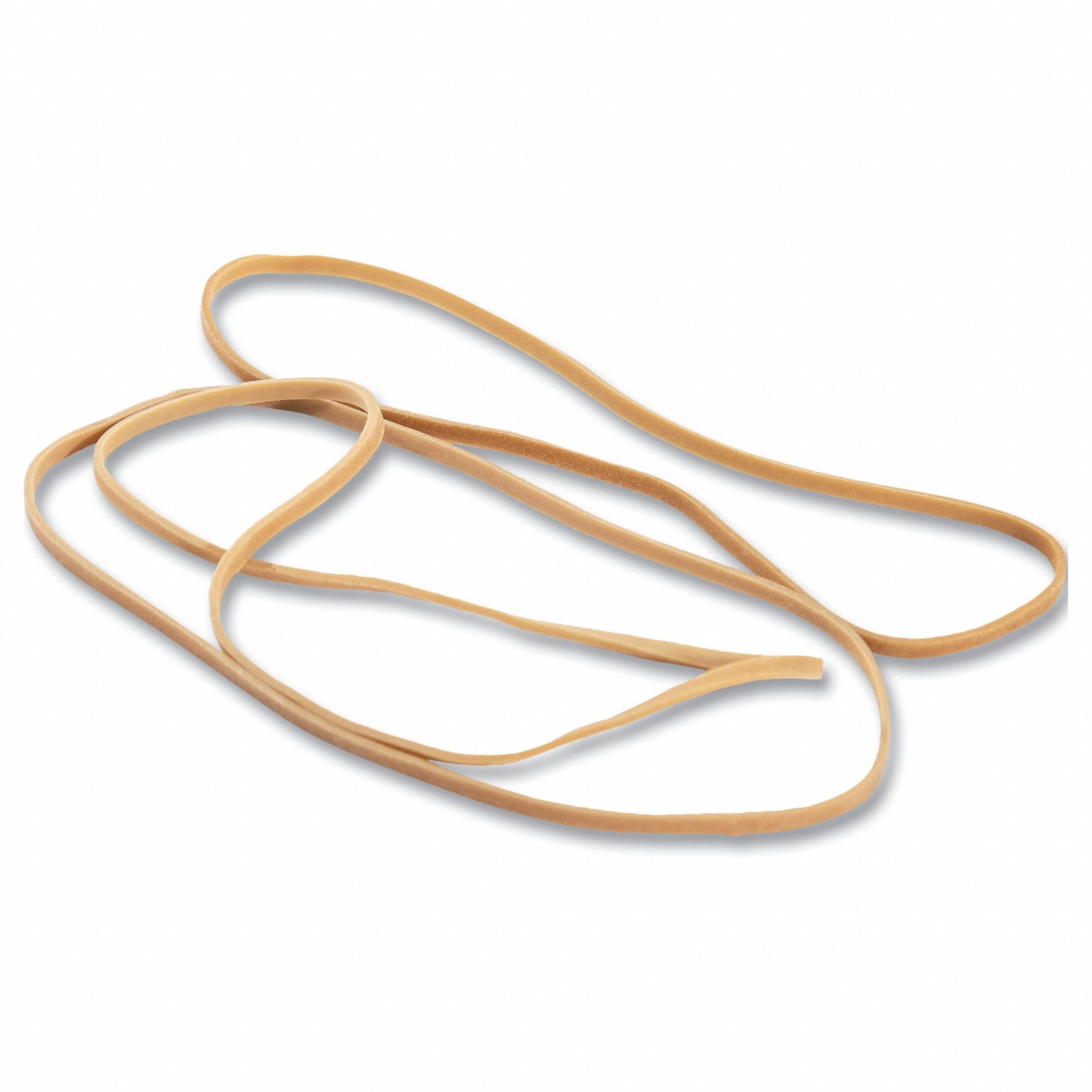 Rubber Band: Rubber, 117 Classification Size, 7 in Lg, 1/8 in Wd, Beige, 50 PK