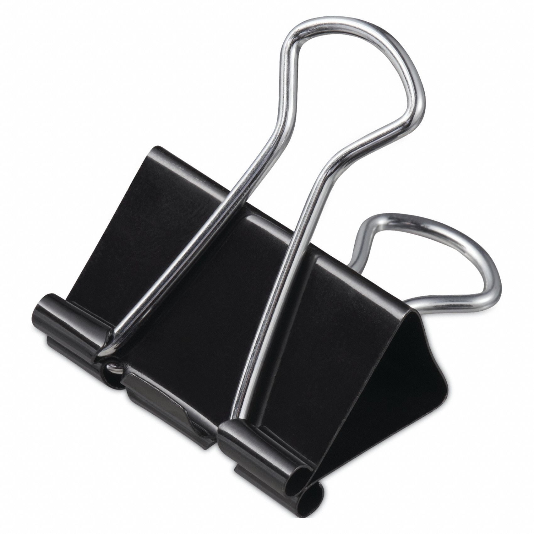 Binder Clip Black Silver 0.63 W PK36
