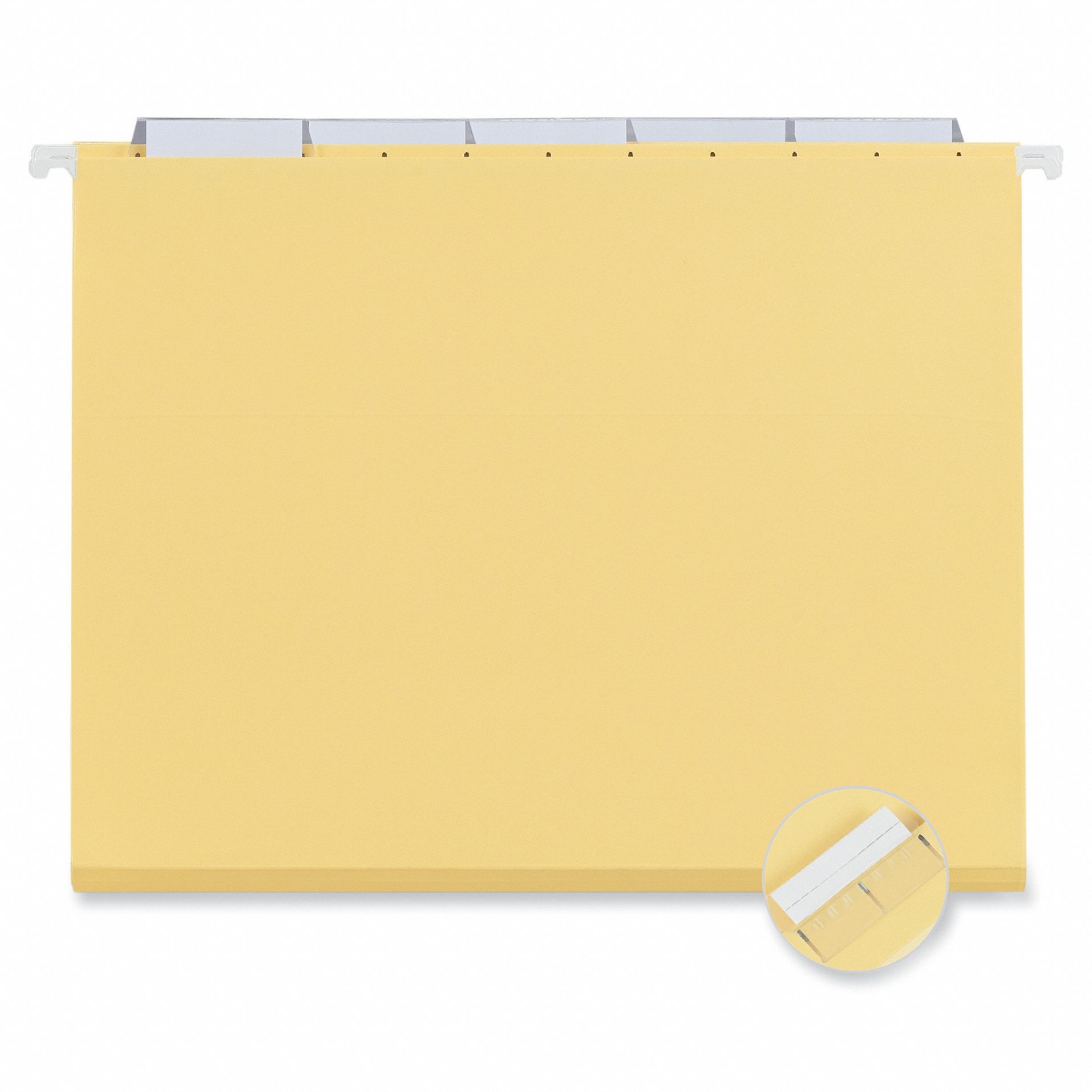 Hanging File Folders: 8 1/2 in Ht, 11 in Wd, 11 Pt. Stock, 3/4 in Expanded Dp, 25 PK