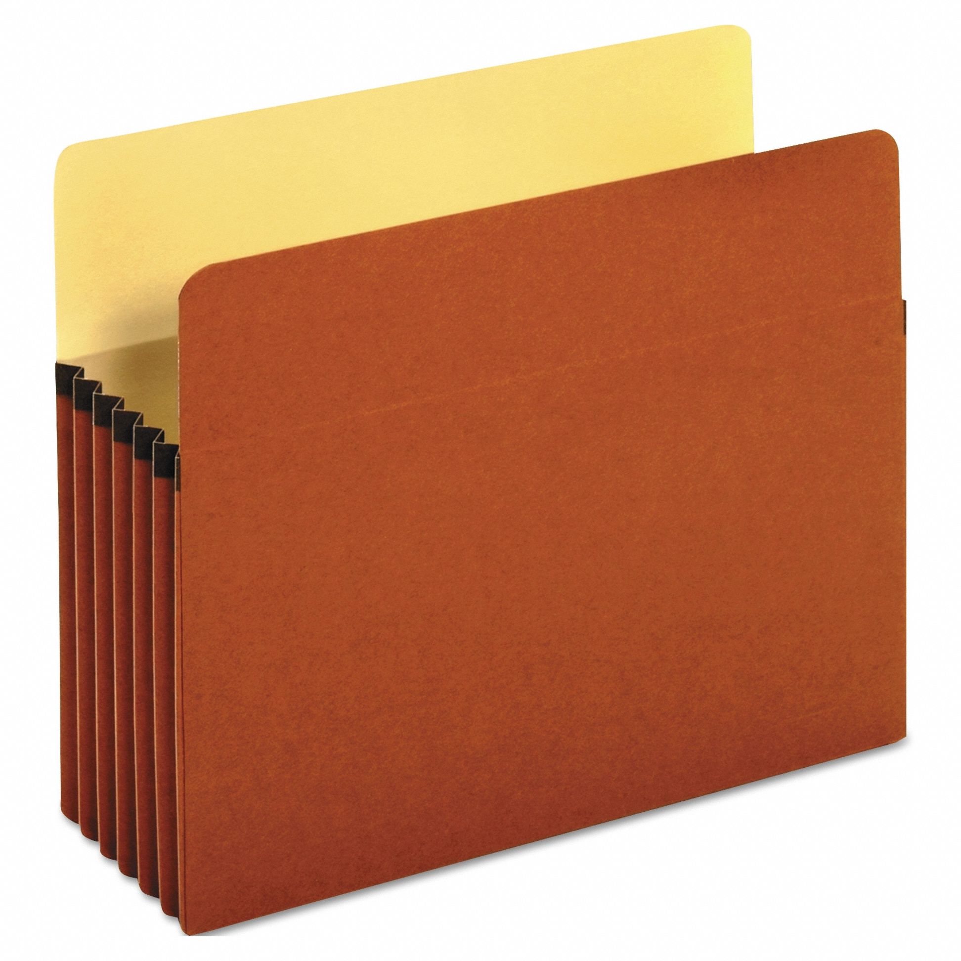 Expandable File Pocket: 9 1/2 in Ht, 11 3/4 in Wd, Red, Letter Paper Size, 10 PK