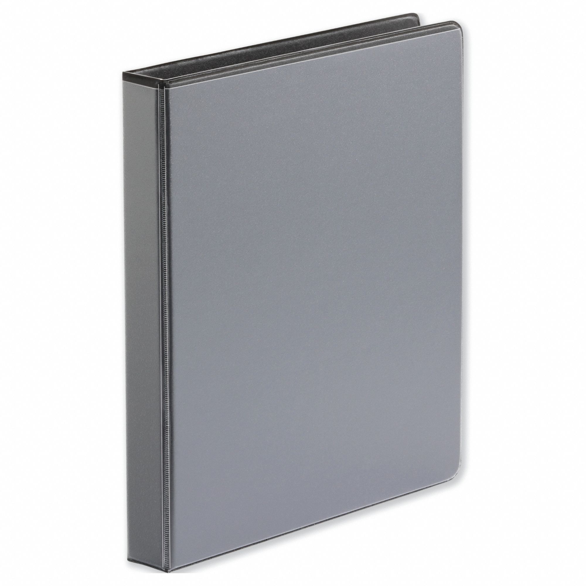 Ring Binder: 1 in Ring Size, D-Ring, 250 Sheet Capacity, Clear Sleeve, Polypropylene, Black