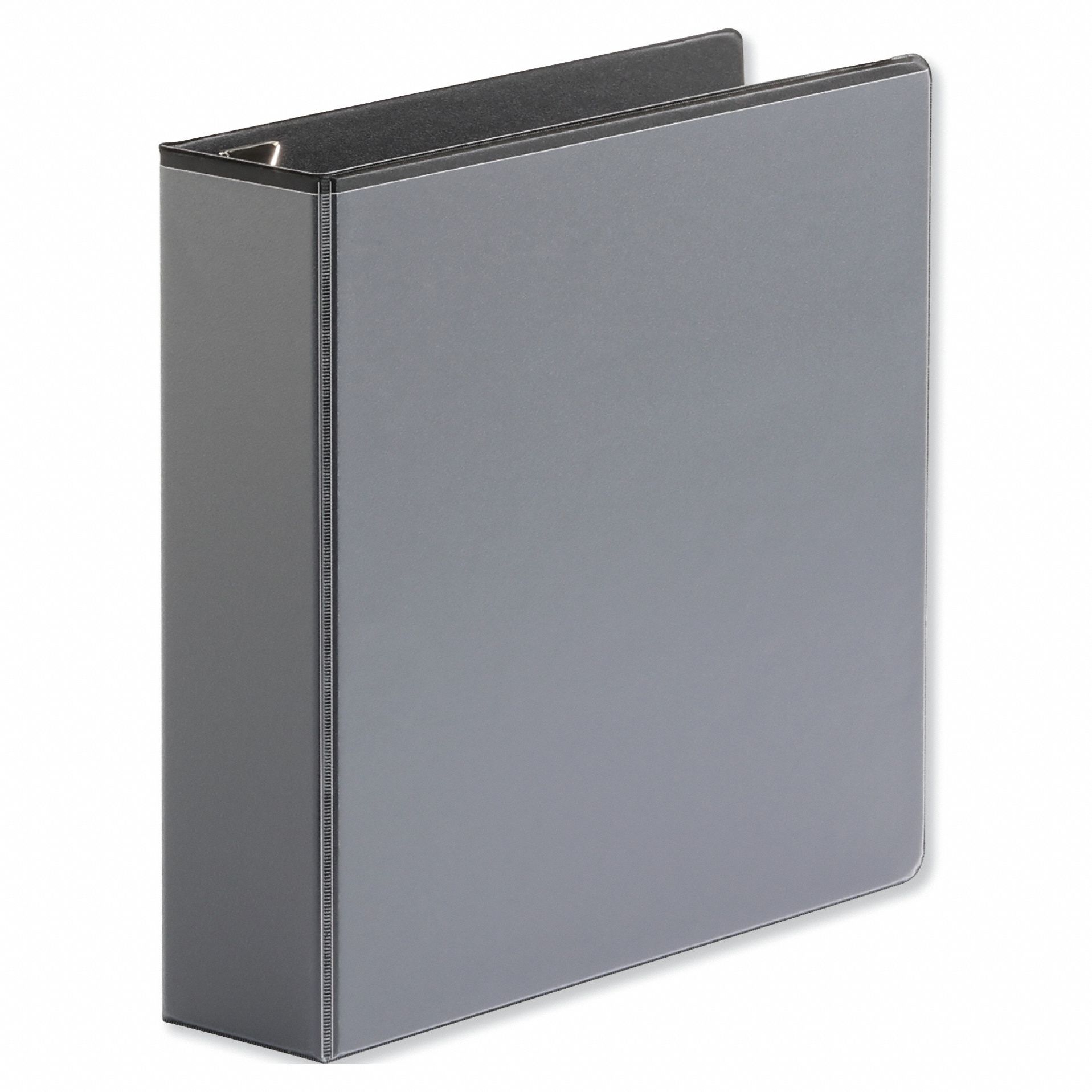 Ring Binder: 2 in Ring Size, D-Ring, 565 Sheet Capacity, Clear Sleeve, Polypropylene, Black
