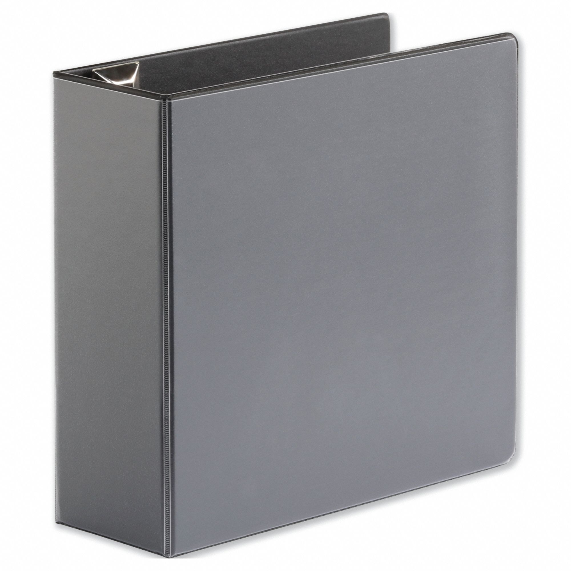 Ring Binder: 4 in Ring Size, D-Ring, 880 Sheet Capacity, Clear Sleeve, Polypropylene, Black