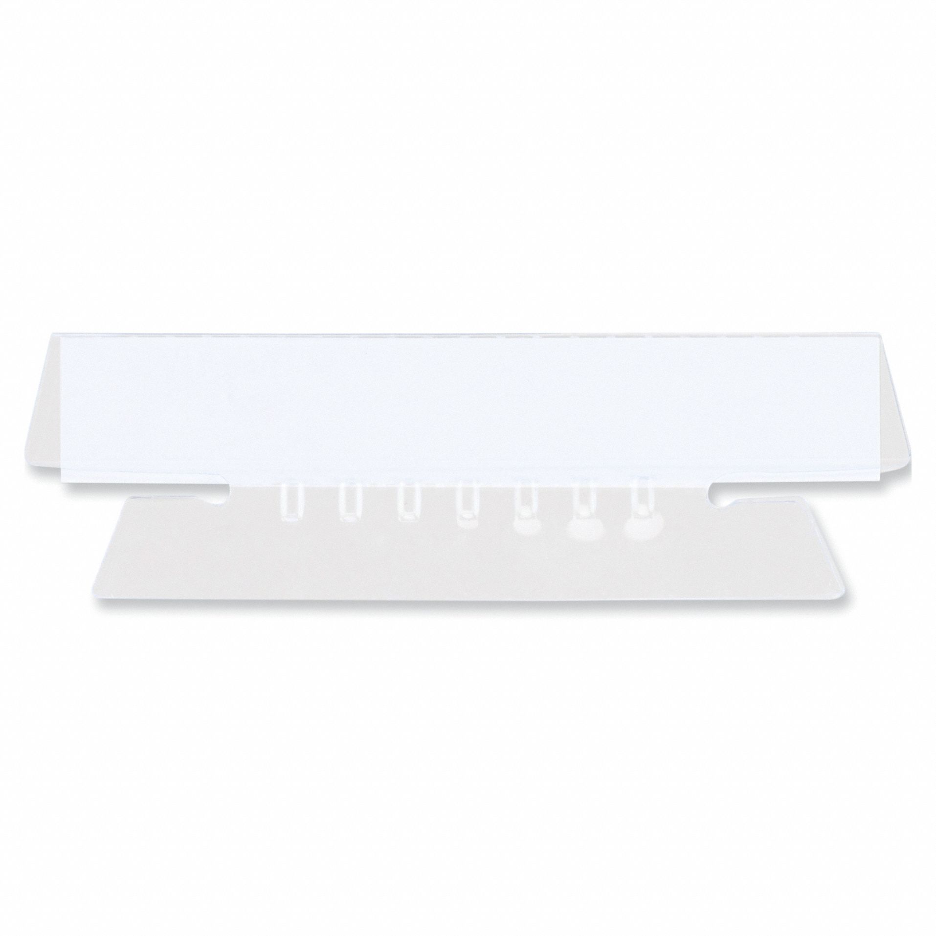 Index Tabs: 1/2 in Ht, 3 1/2 in Wd, Plastic, Clear, 25 PK
