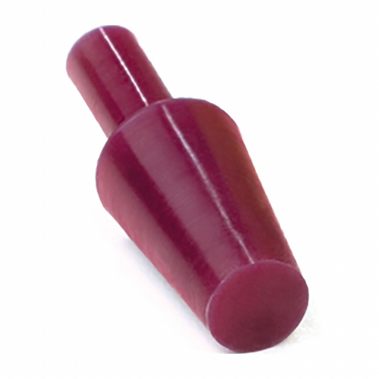 Tapered Plugs: Silicone, For 0.406 in to 0.594 in Hole, Purple, 0.594 in Plug Dia at Top, 20 PK